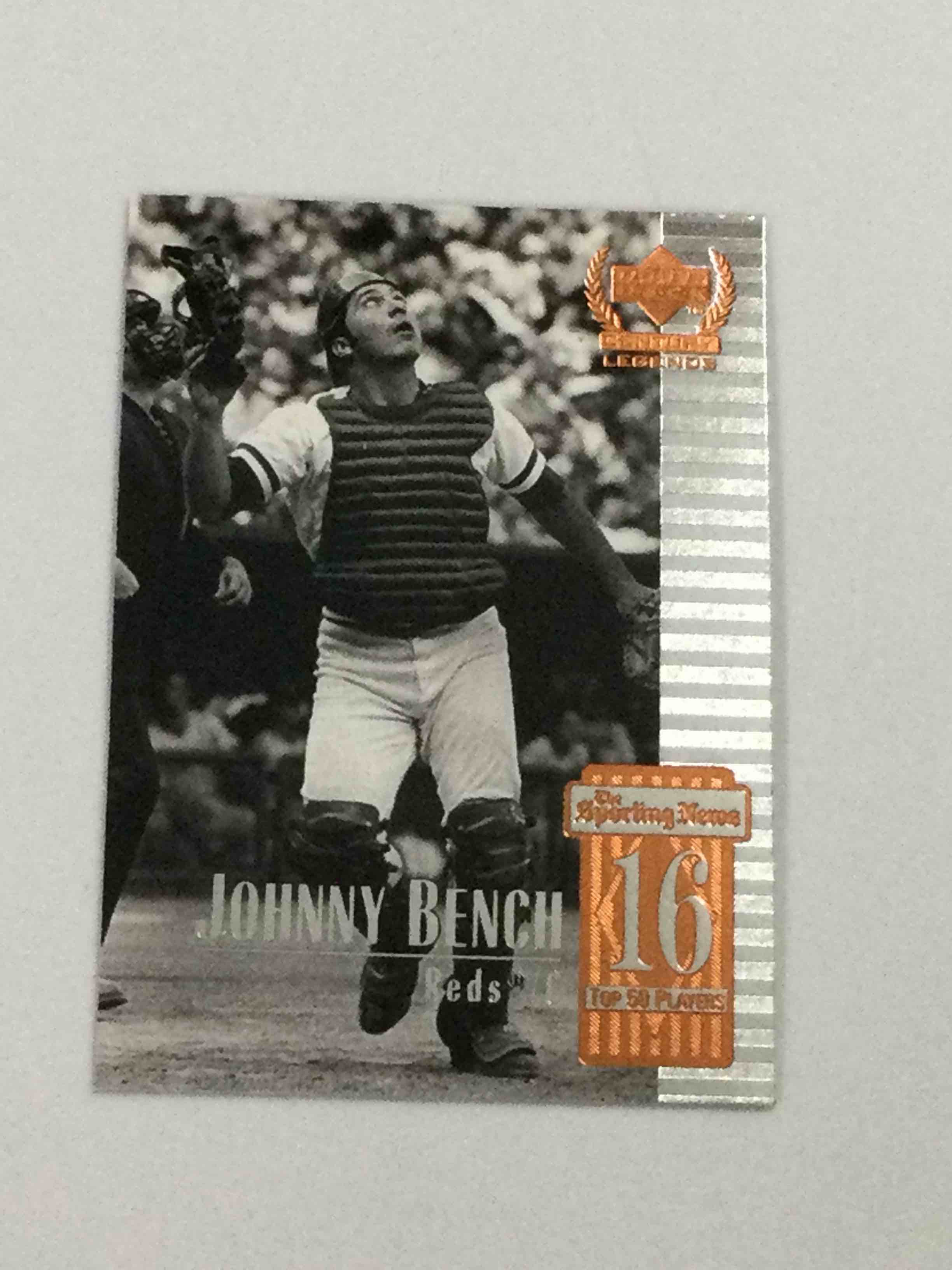 1999 Upper Deck Century Legends Johnny Bench Baseball Card