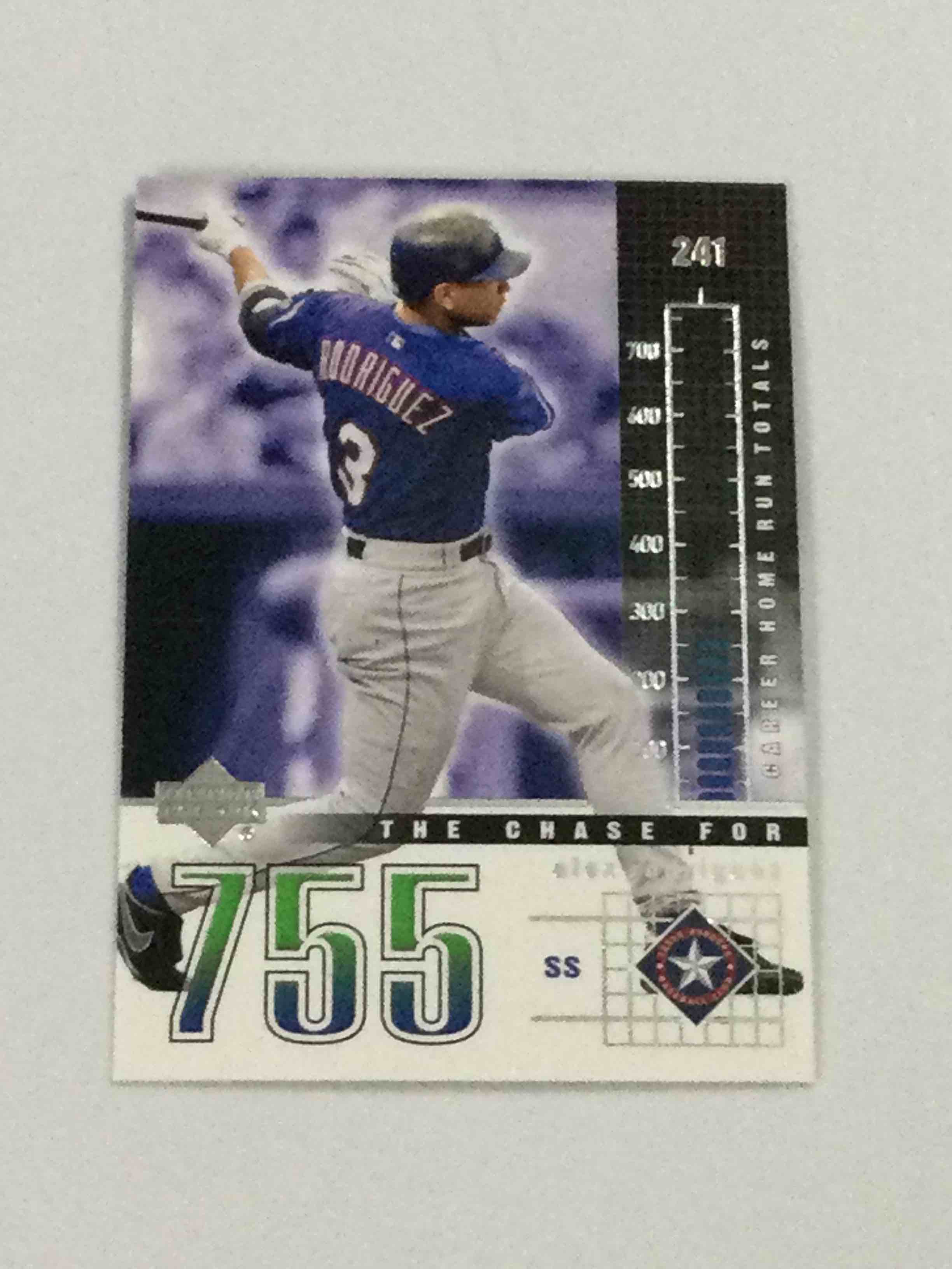2002 Upper Deck “Chase for 755” Alex Rodriguez Insert Card