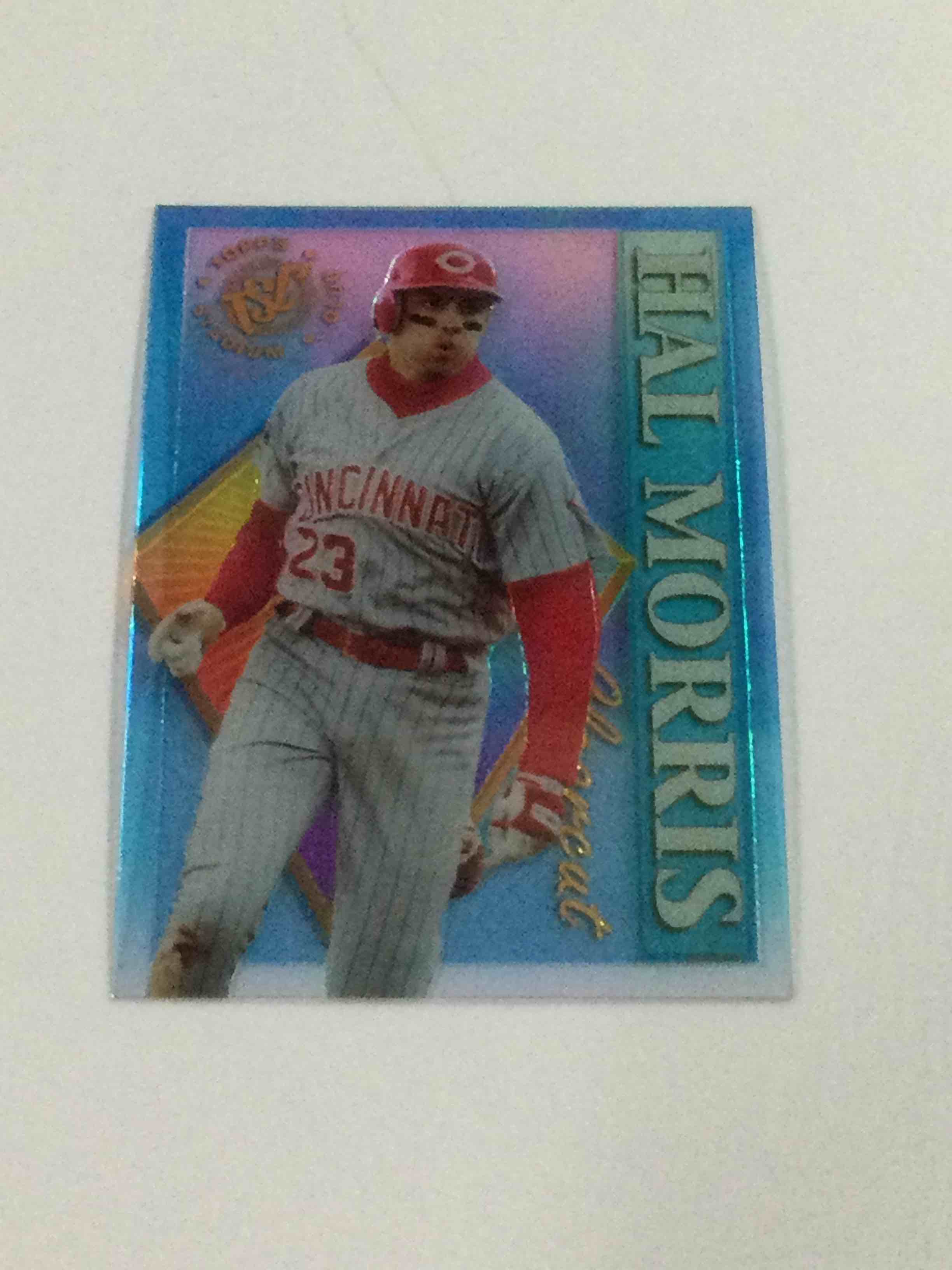 1995 Topps Stadium Club Clear Cut Hal Morris Insert Card