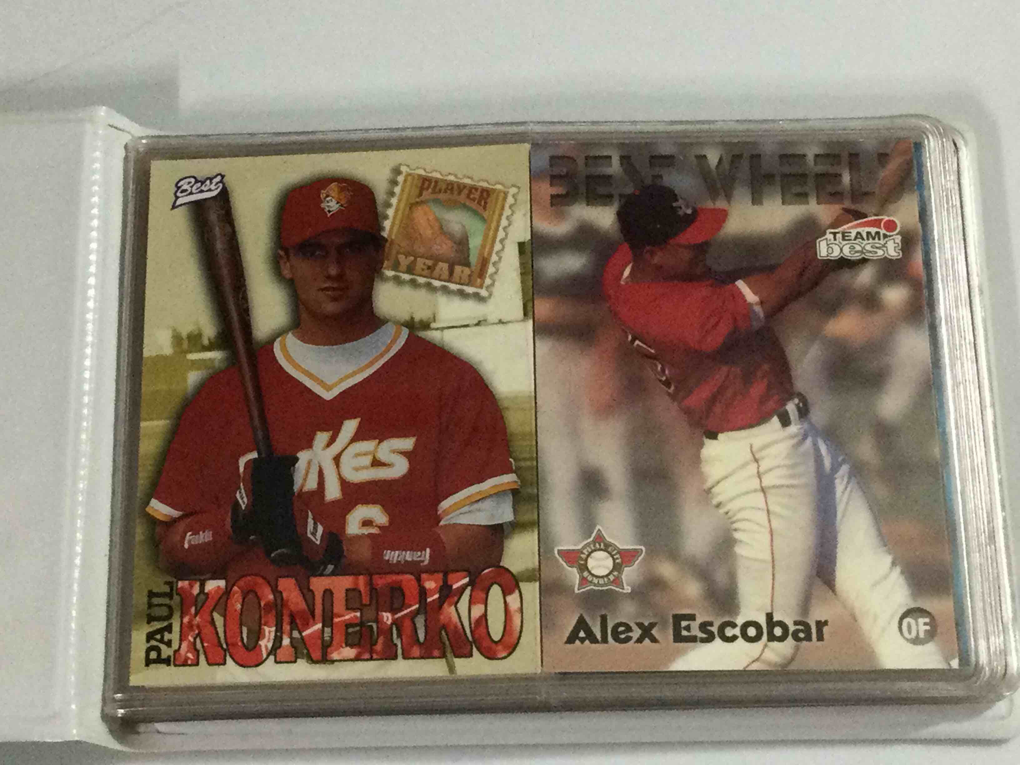 Condition photo showing Good Condition for (20) Card Mini-Album w/ Draft, Rookie, and Minor League Baseball Cards