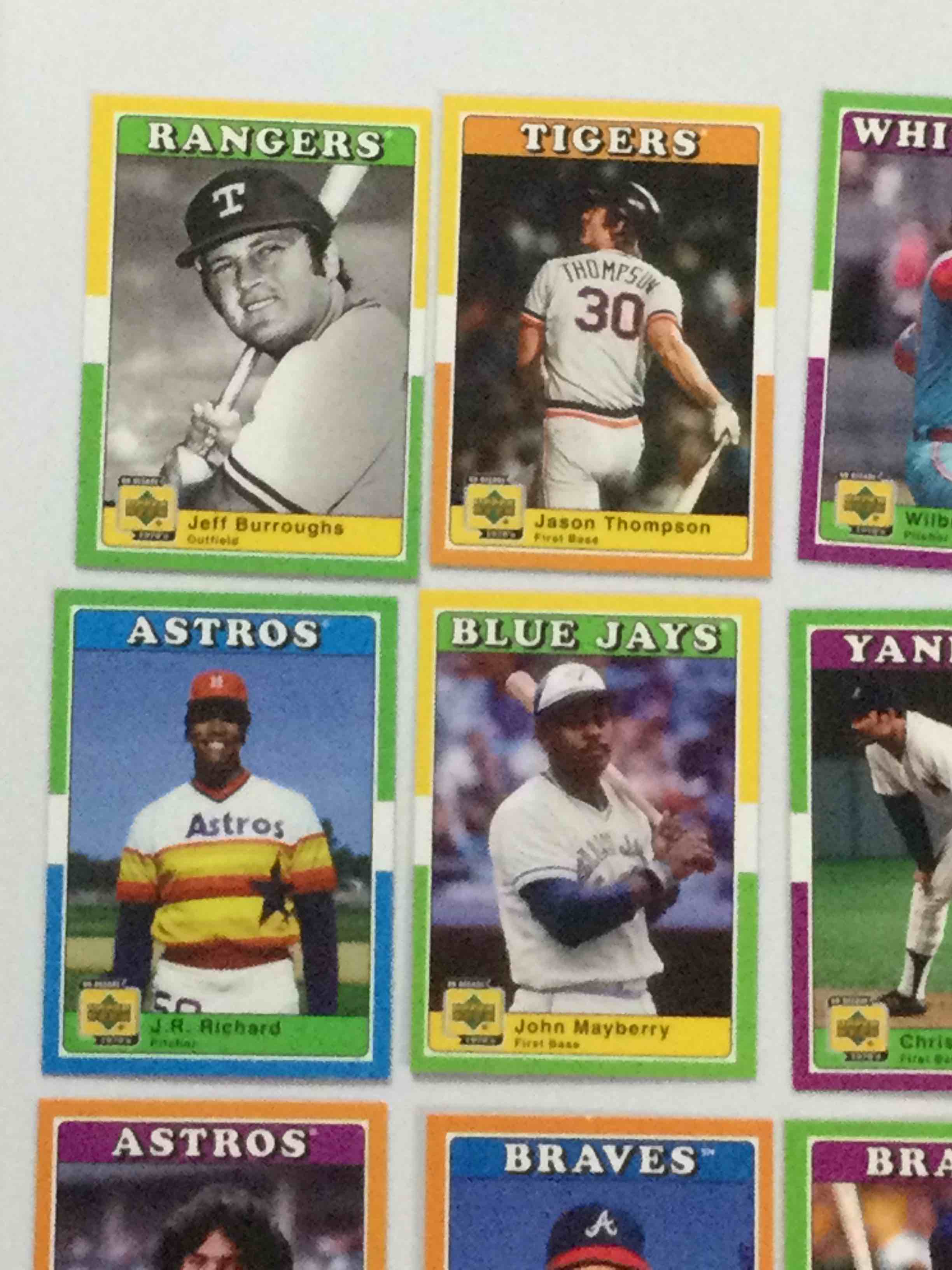 Condition photo showing Good Condition for Lot of (16) Upper Deck Decade 1970’s Baseball Cards