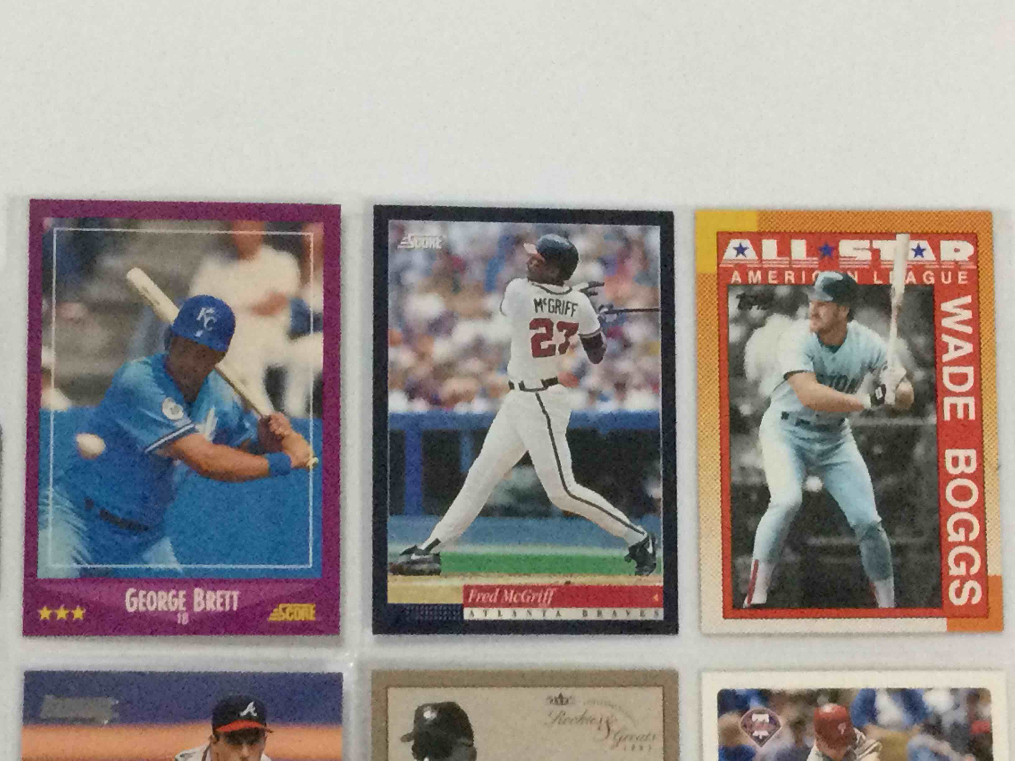 Condition photo showing Good Condition for Lot of (9) Vintage Hall of Fame Player Baseball Cards