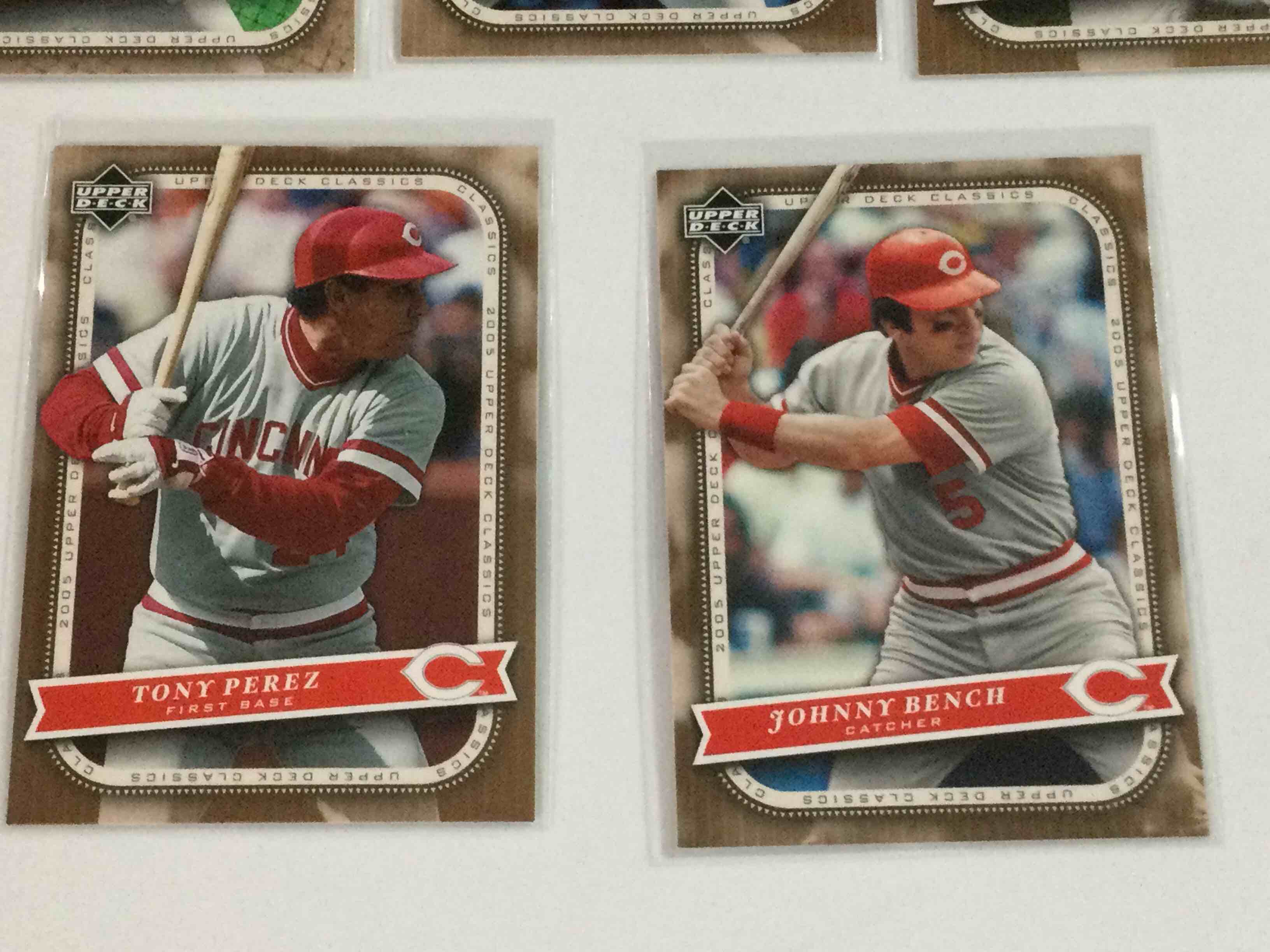 Condition photo showing Good Condition for Lot of (5) Upper. Deck Classics Cincinnati Reds Baseball Cards