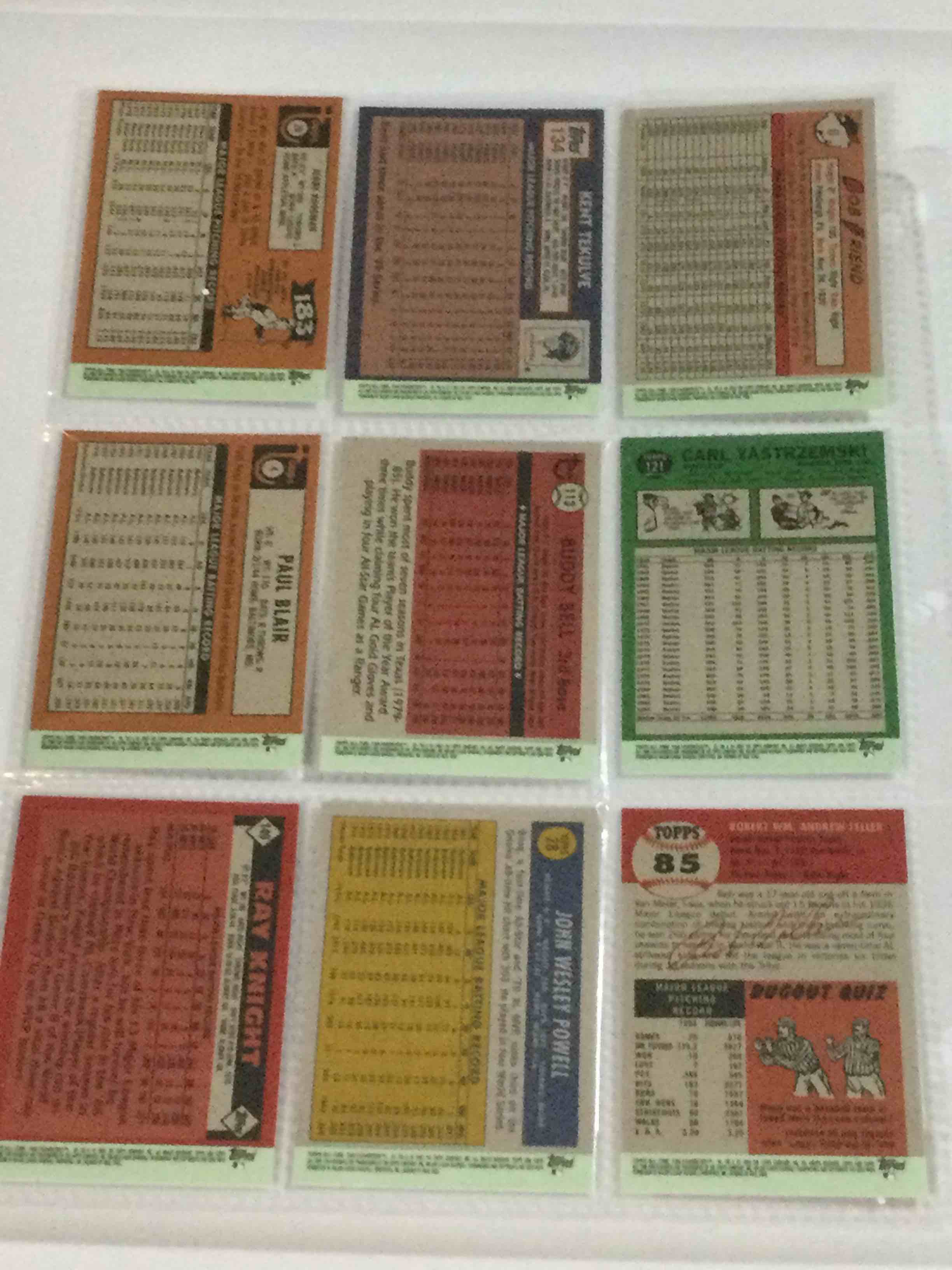 Condition photo showing Good Condition for Lot of (9) Topps All Time Fan Favorites Throwback Baseball Cards
