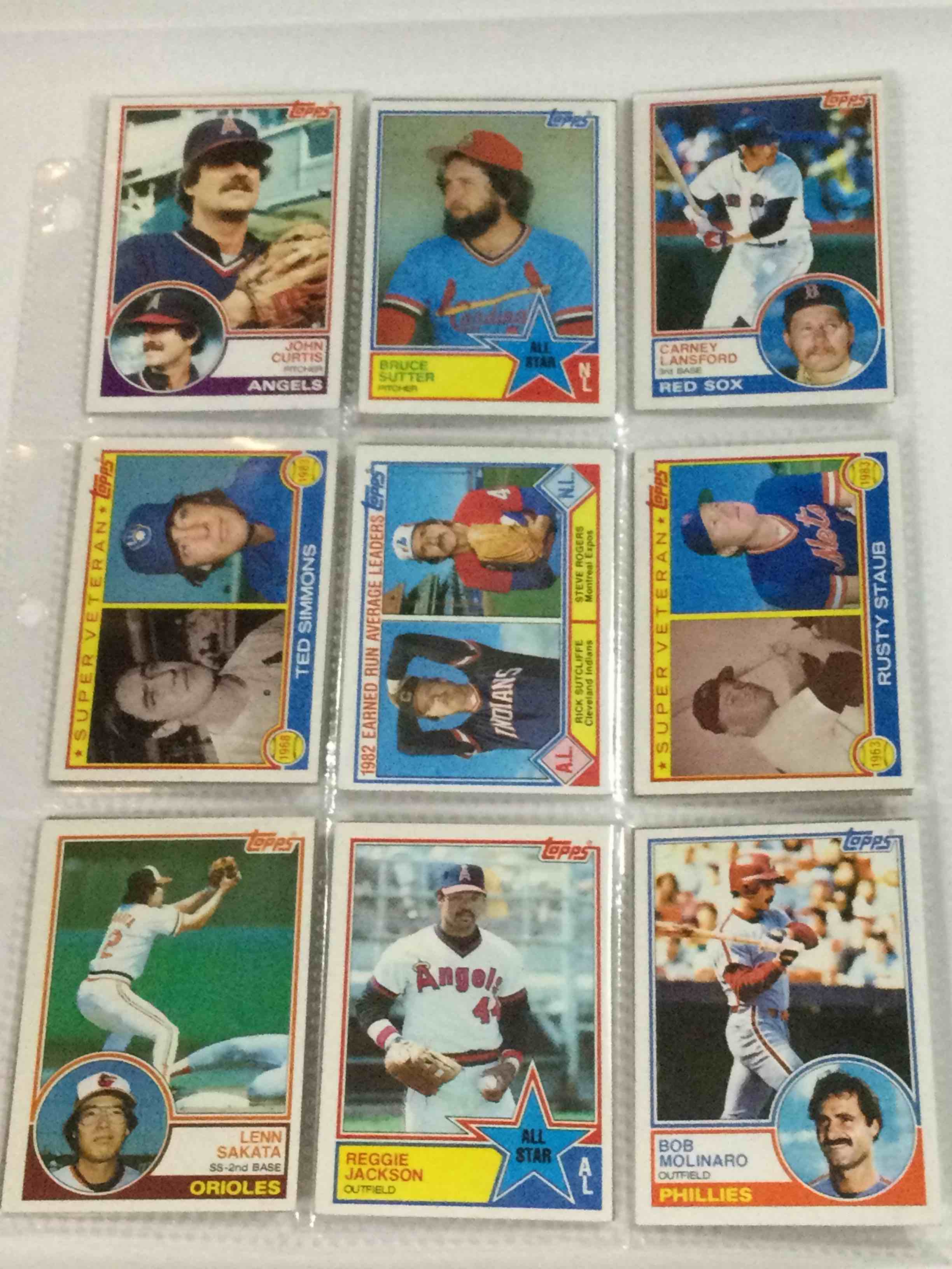 Lot of (18) 1983 Topps Baseball Cards