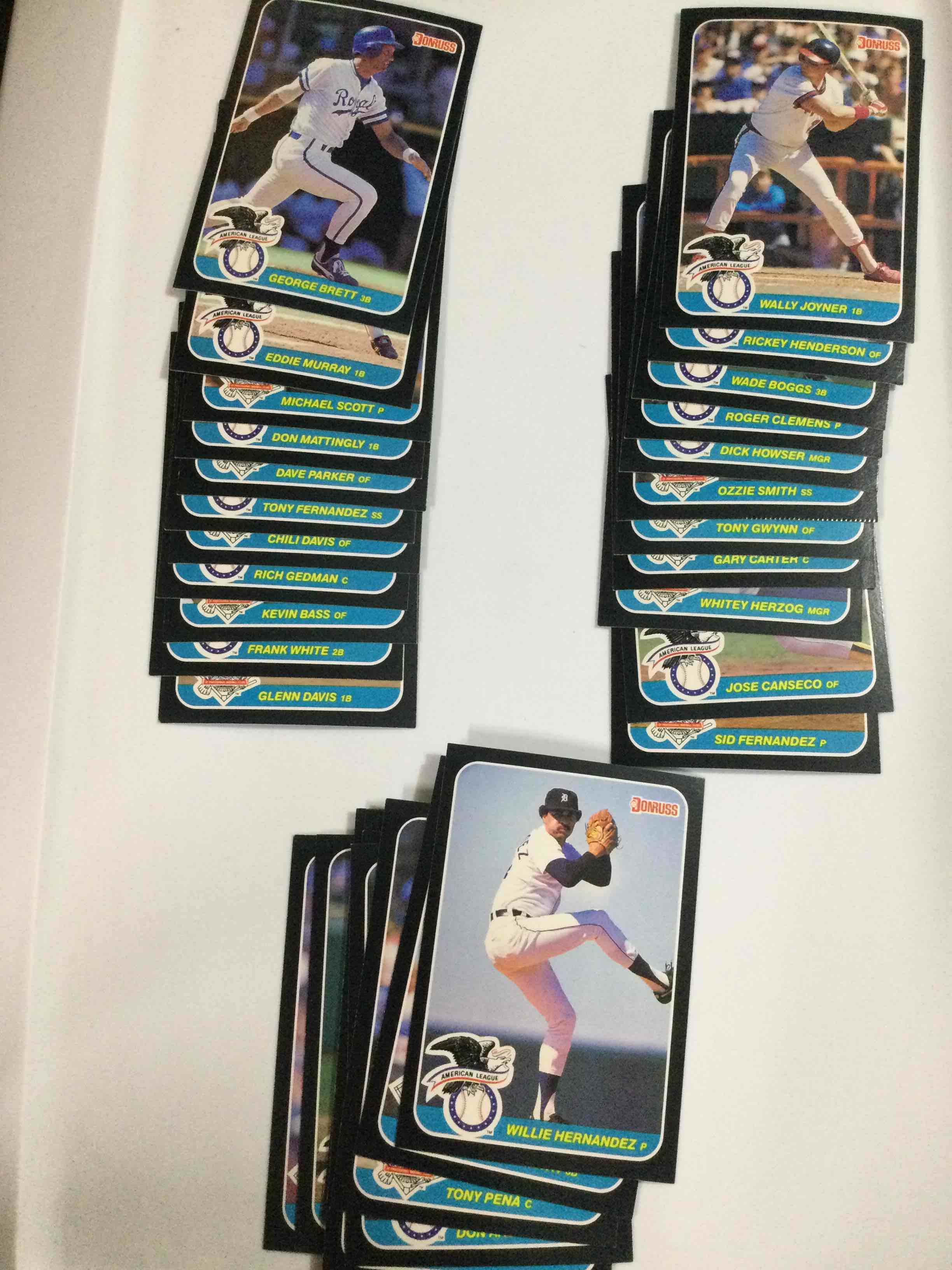 Lot of (33) 1987 Donruss All-Star Jumbo Baseball Cards