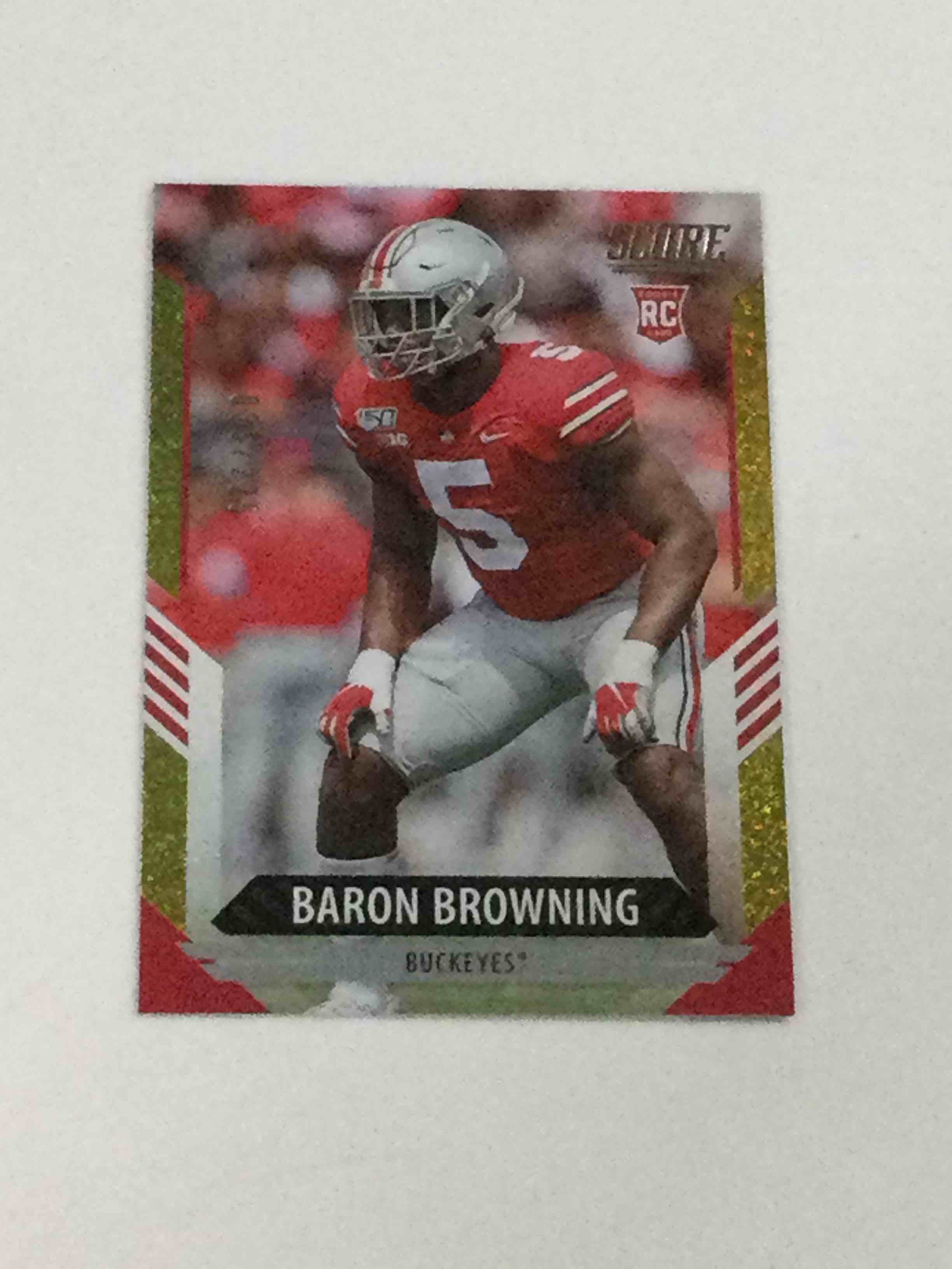 2001 Score Baron Browining Gold Foil Rookie Football Card Serial # 039/225