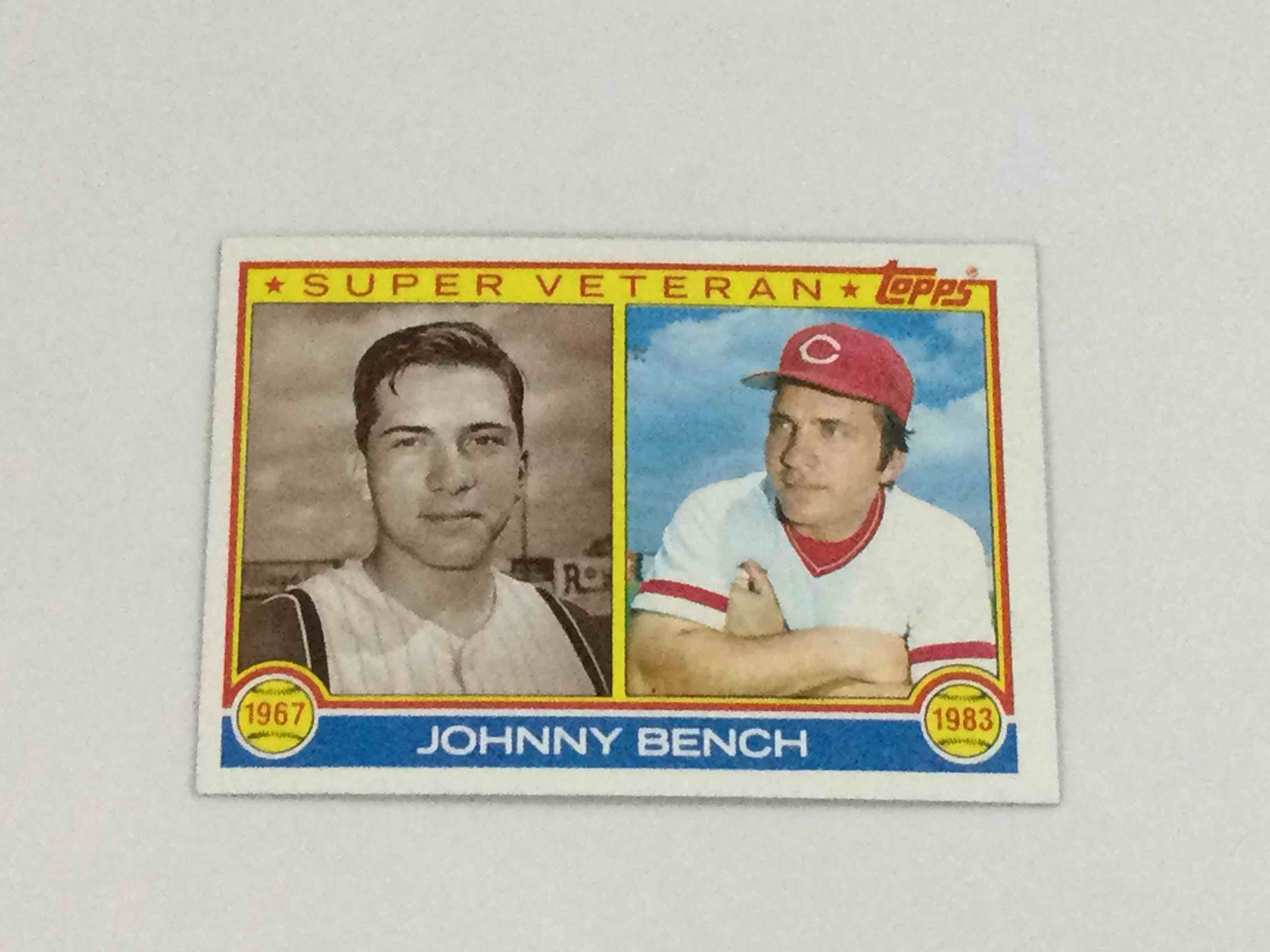1983 Topps Johnny Bench “Super Veteran” Baseball Card