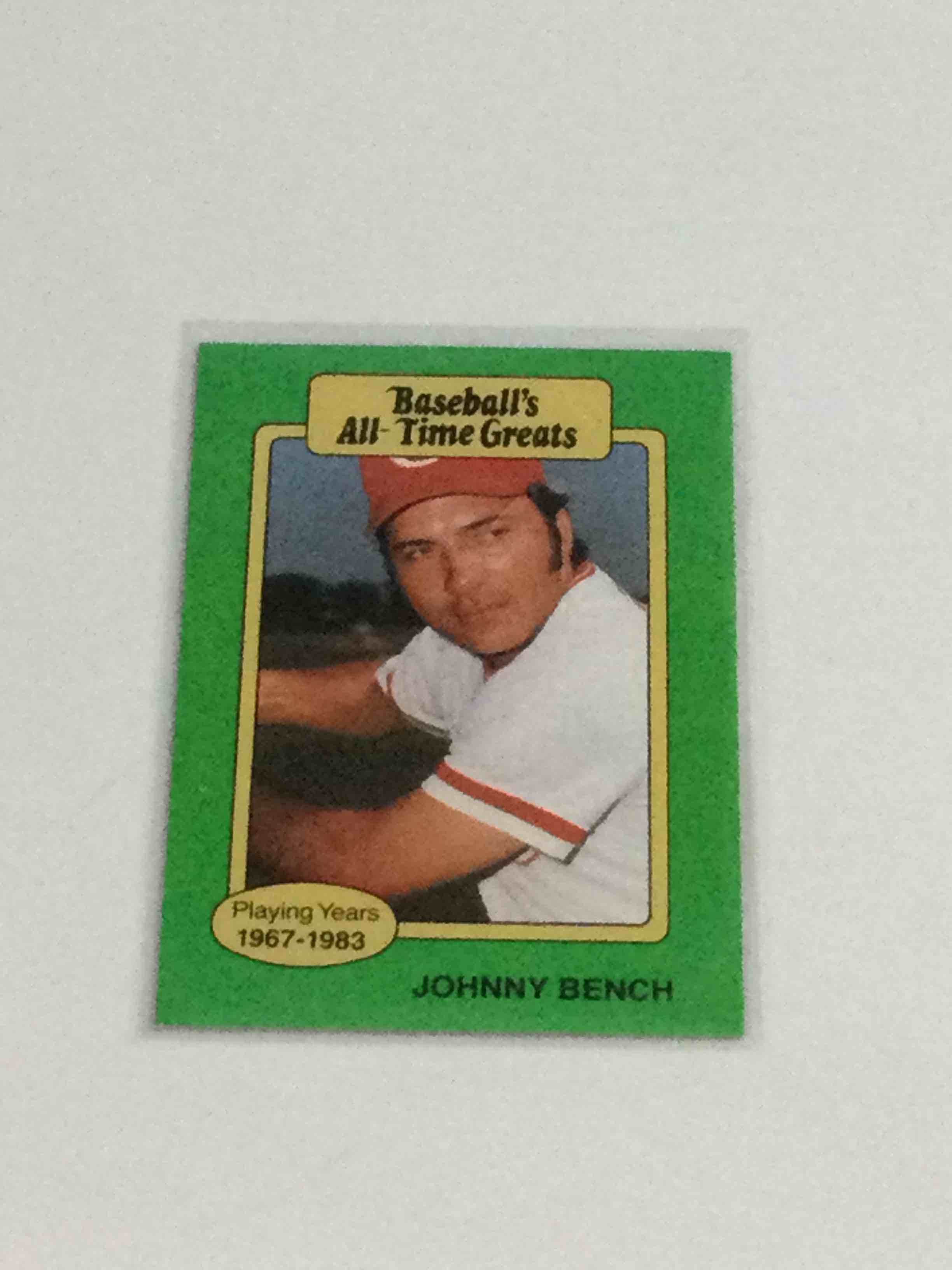 1987 Hygrade Baseball Greats Johnny Bench Baseball Card