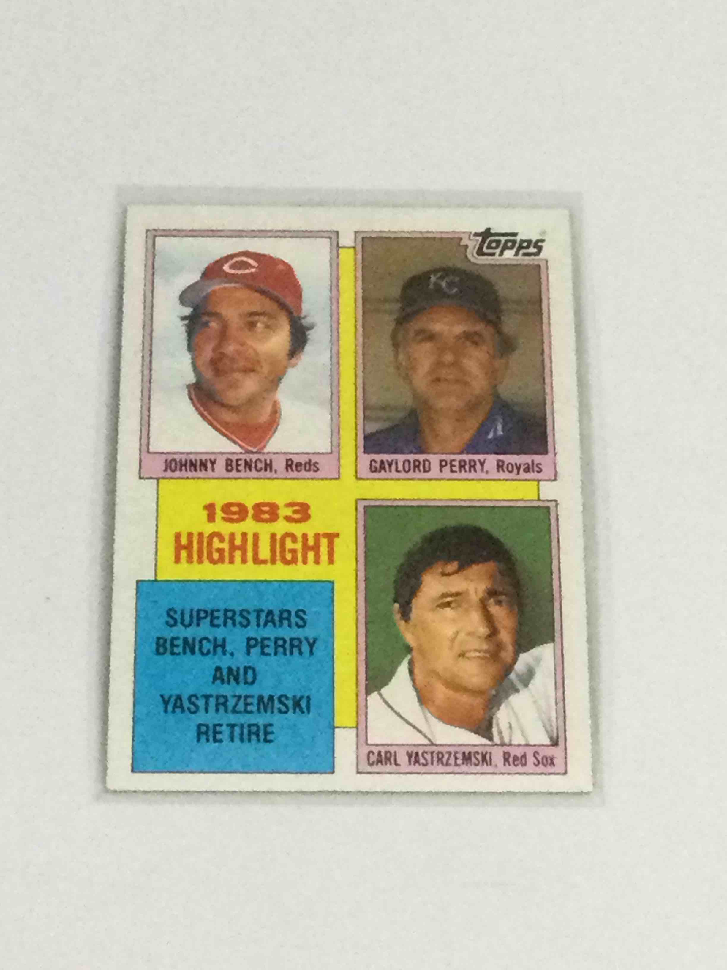 1984 Topps Johnny Bench Retires Baseball Card