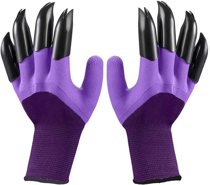 Clawed Gardening Gloves, Purple Color,Anti Slip Gloves for Excavation and Weeding,Claw Gardening Gloves for Planting,Without Injuring Hands,Used for Garden Operations
