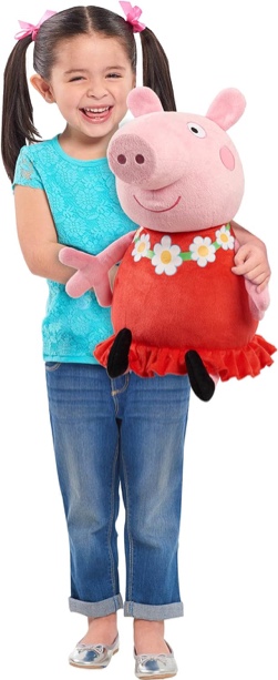 Peppa Pig 24.75-Inch Jumbo Plush, Super Soft & Cuddly Stuffed Animal, Giant Plush, by Just Play