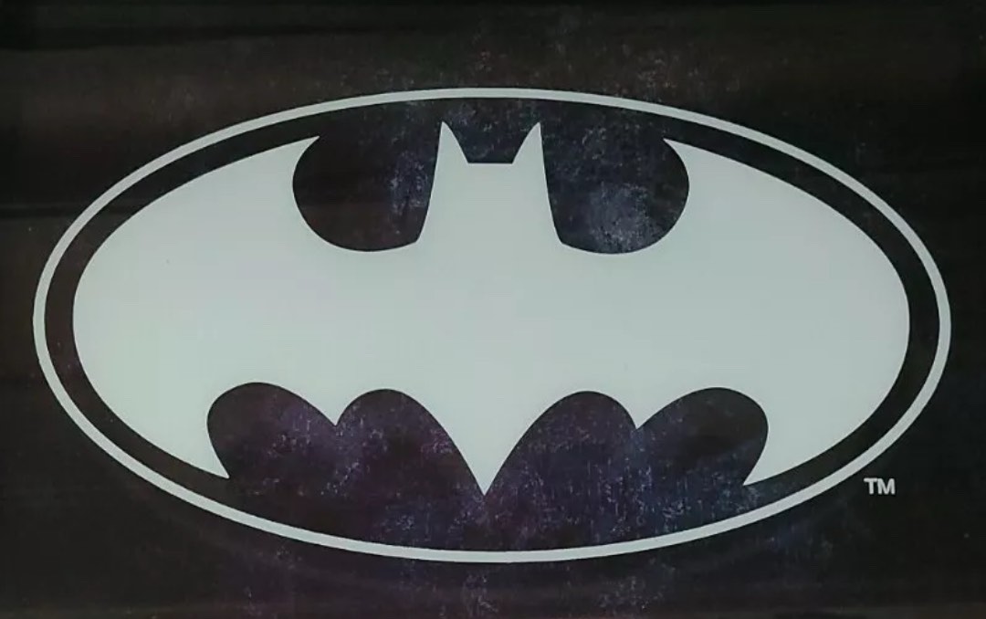 Artissimo Glass Black 14”x 11” Frame Batman Symbol Picture Wall Hanging 