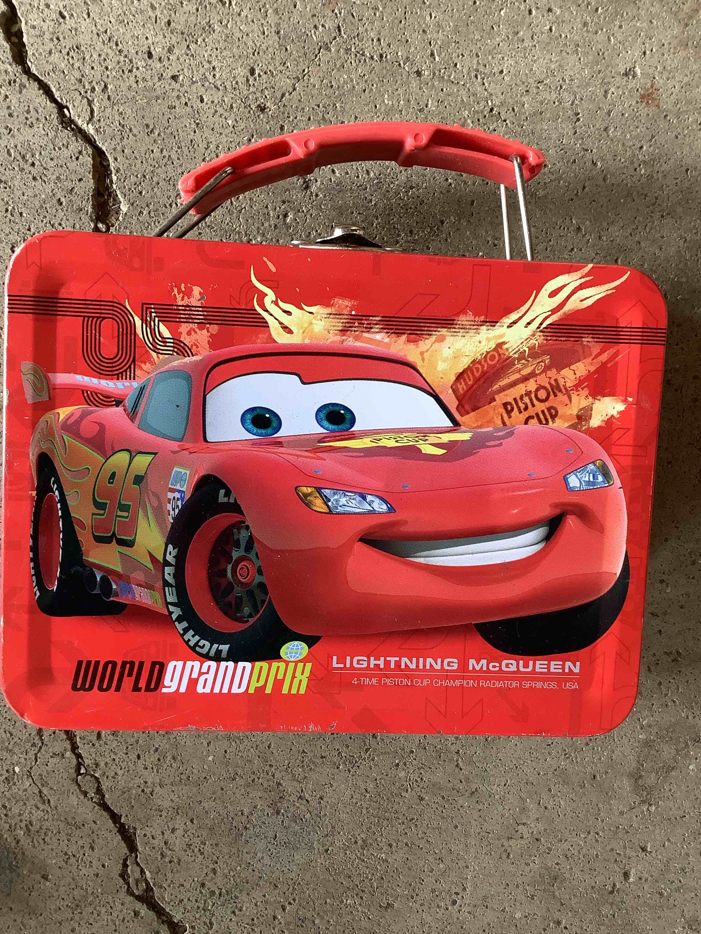 Lightning McQueen World Grand Prix Mini Lunchbox Tin 