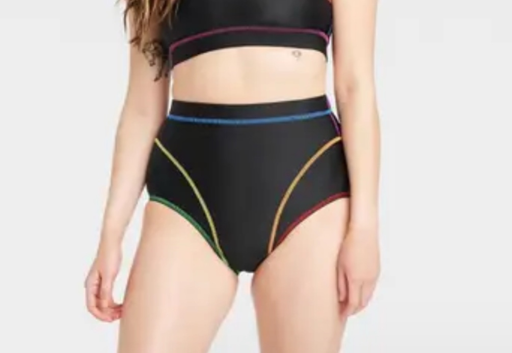 Pride Swim Bikini Bottoms High Waist XL 
