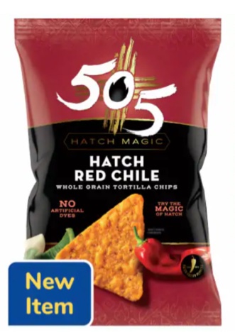 505 Hatch Magic Red Chili Tortilla Chips 7.5 Oz 