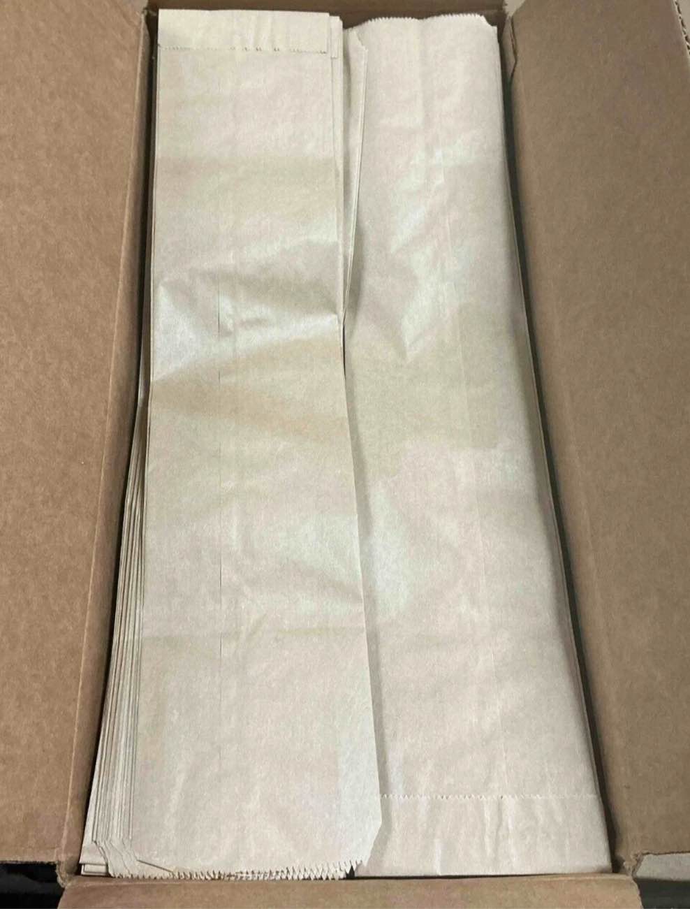 Brown Paper Sleeves 500 Bags, 16” Long x 4” Wide