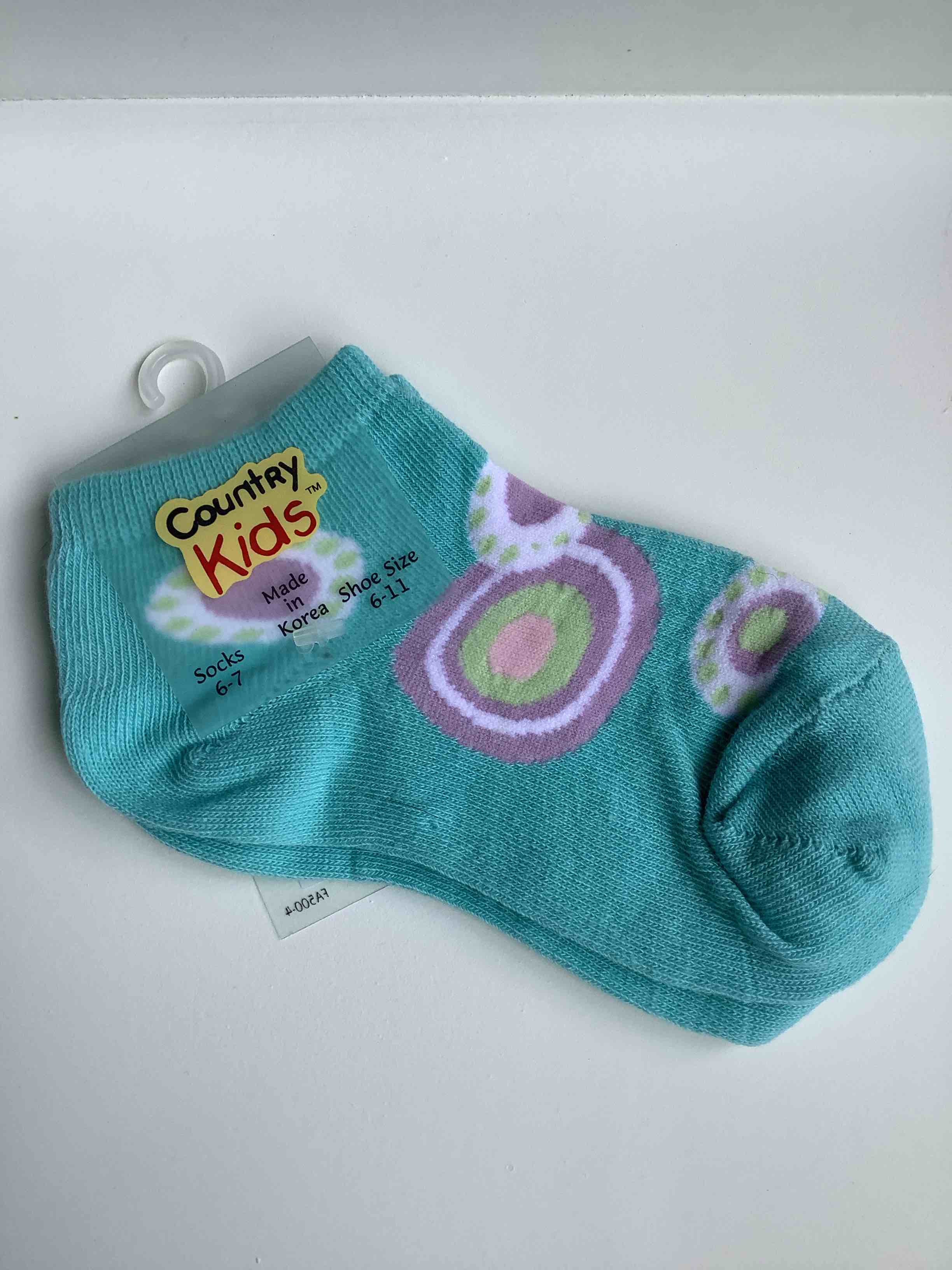 Country Kids Girls Socks 6-7 Shoe Size 6-11 