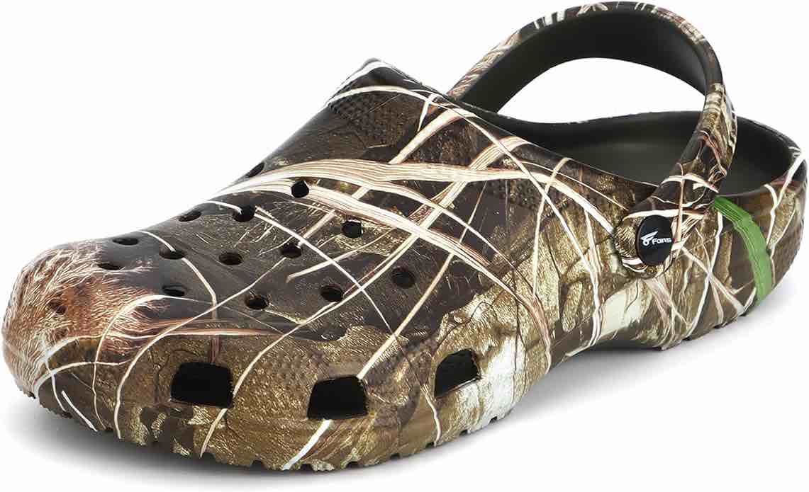 Camo Garden Clogs: Comfortable Slip-On Beach Sandals  Men’s Medium 