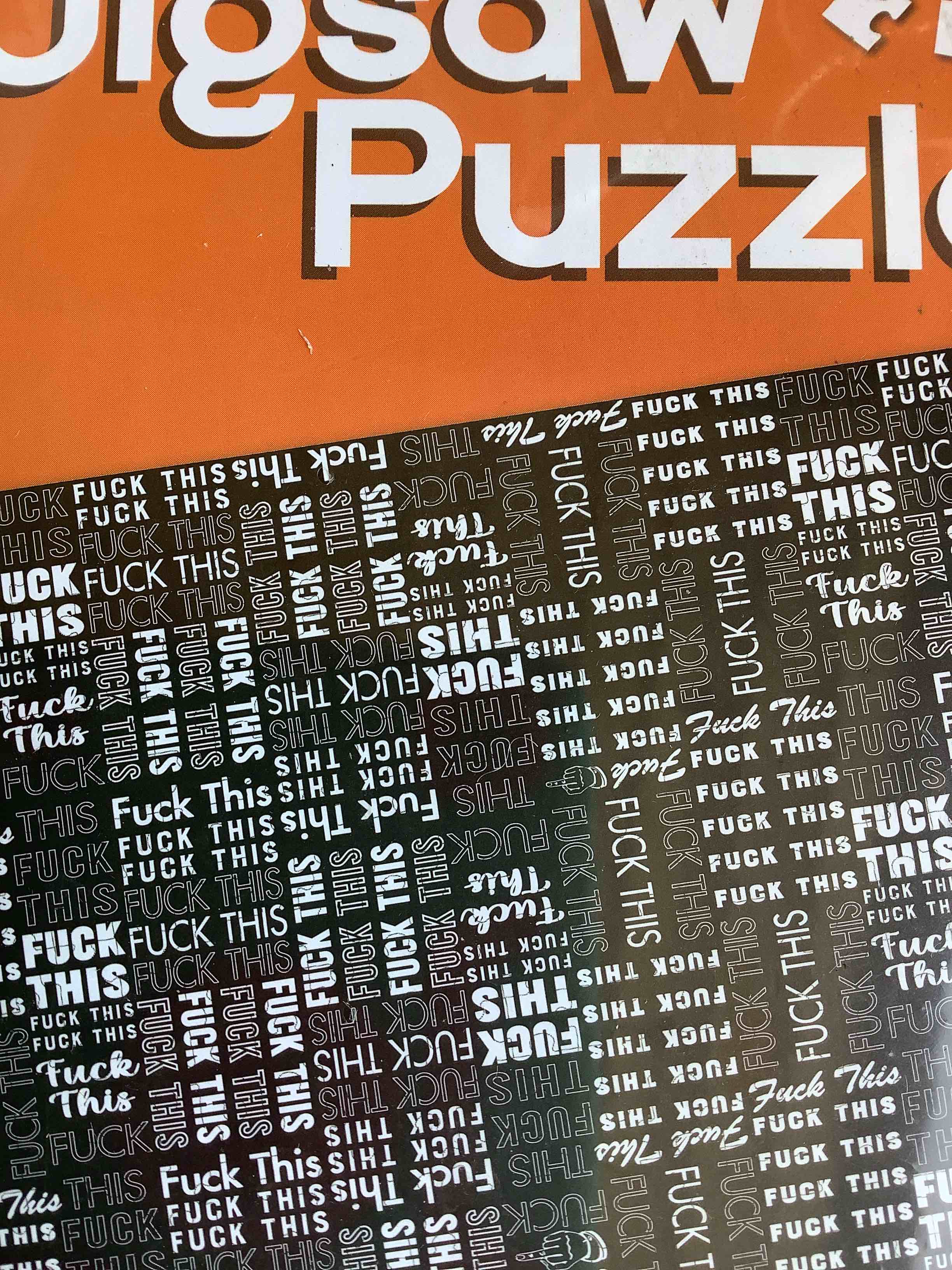 Jigsaw Puzzle 500 Piece Repeated “F*ck This” Frustrating As F*ck Puzzle 