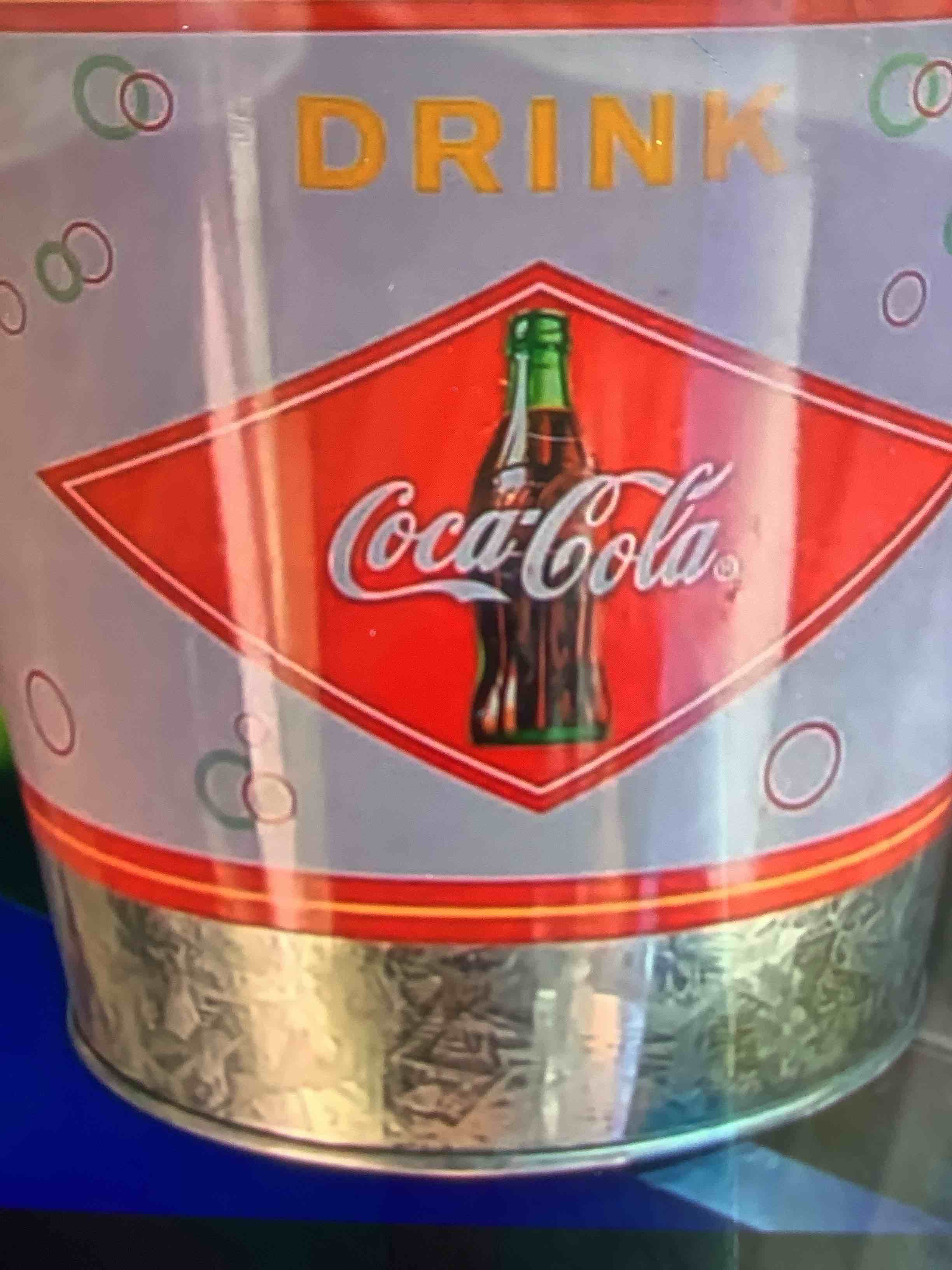 Coca-Cola Beverage Bucket with Coke Bottle Handle, Red with Liner