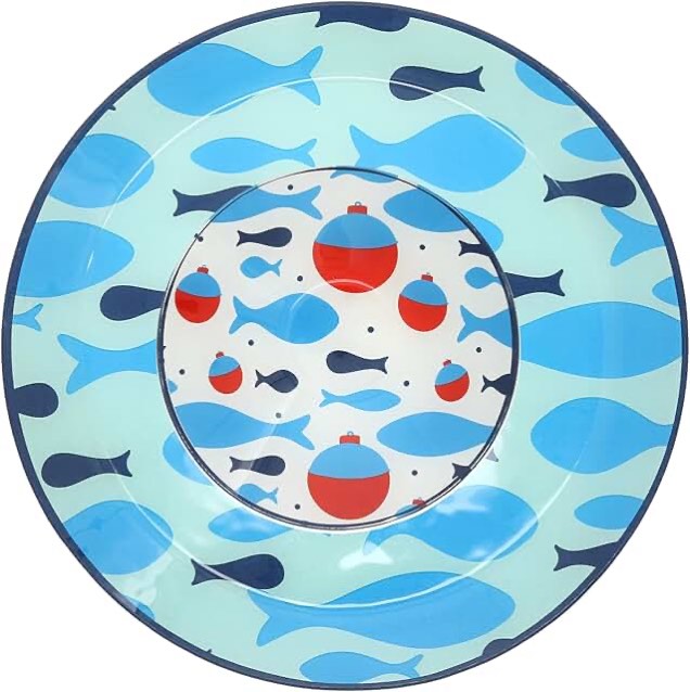 Mainstay Chip and Dip Set - Fish Print (Similar Print)