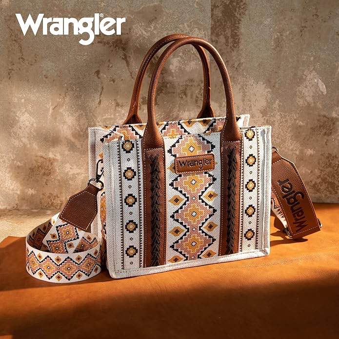 Wrangler Purse Aztec Tote Bag for Women Western Top-handle Hobo Handbags