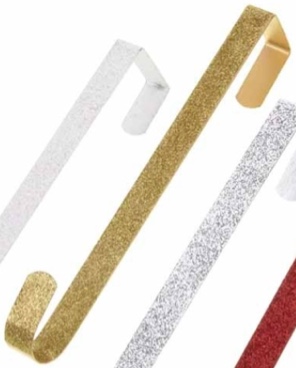 Glittery Gold Door Wreath Hanger - 1 Gold Hanger