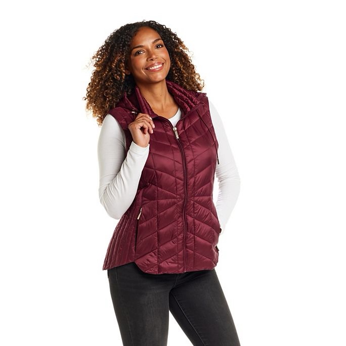 ZeroXPosur Plus Women’s Puff Vest Maroon 3x
