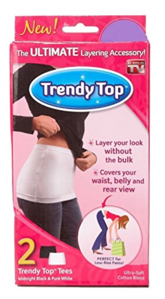 Trendy Top Ultimate Layering Accessory (2 Pack) X-Large (Black /White )