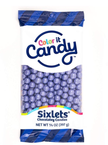 Color It Candy Shimmer Lavender Sixlets 14 Oz Peg Bag - Perfect For Table Centerpieces, Weddings, Birthdays, Candy Buffets, & Party Favors.