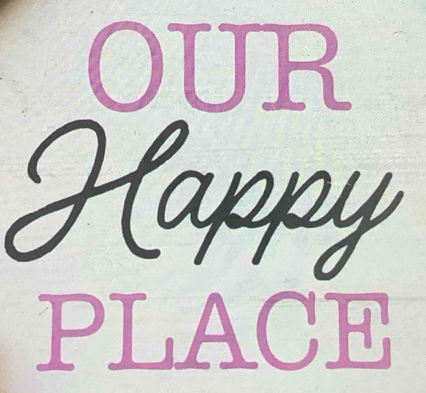 “Our Happy Place” Wooden House Shaped Decoration 