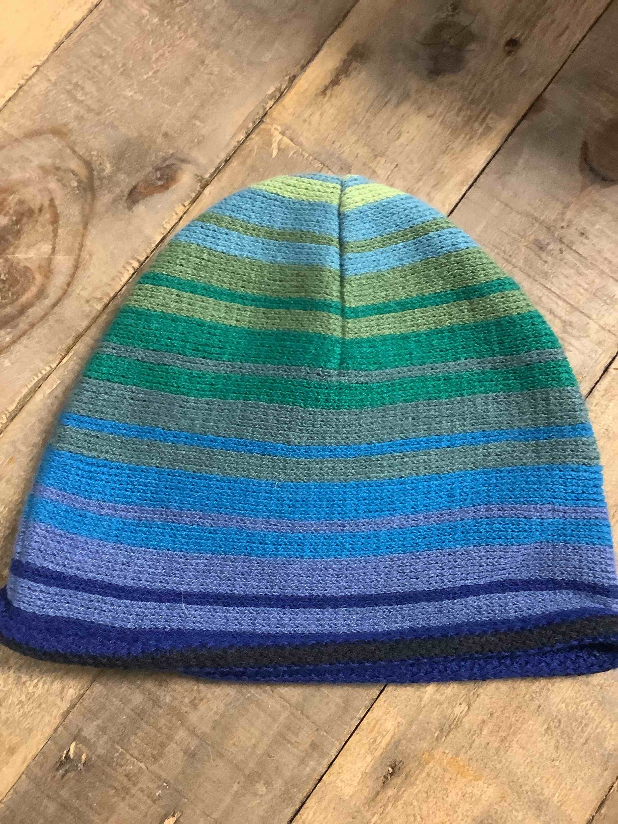 Stripped Lightweight Youth Beanie Cotton