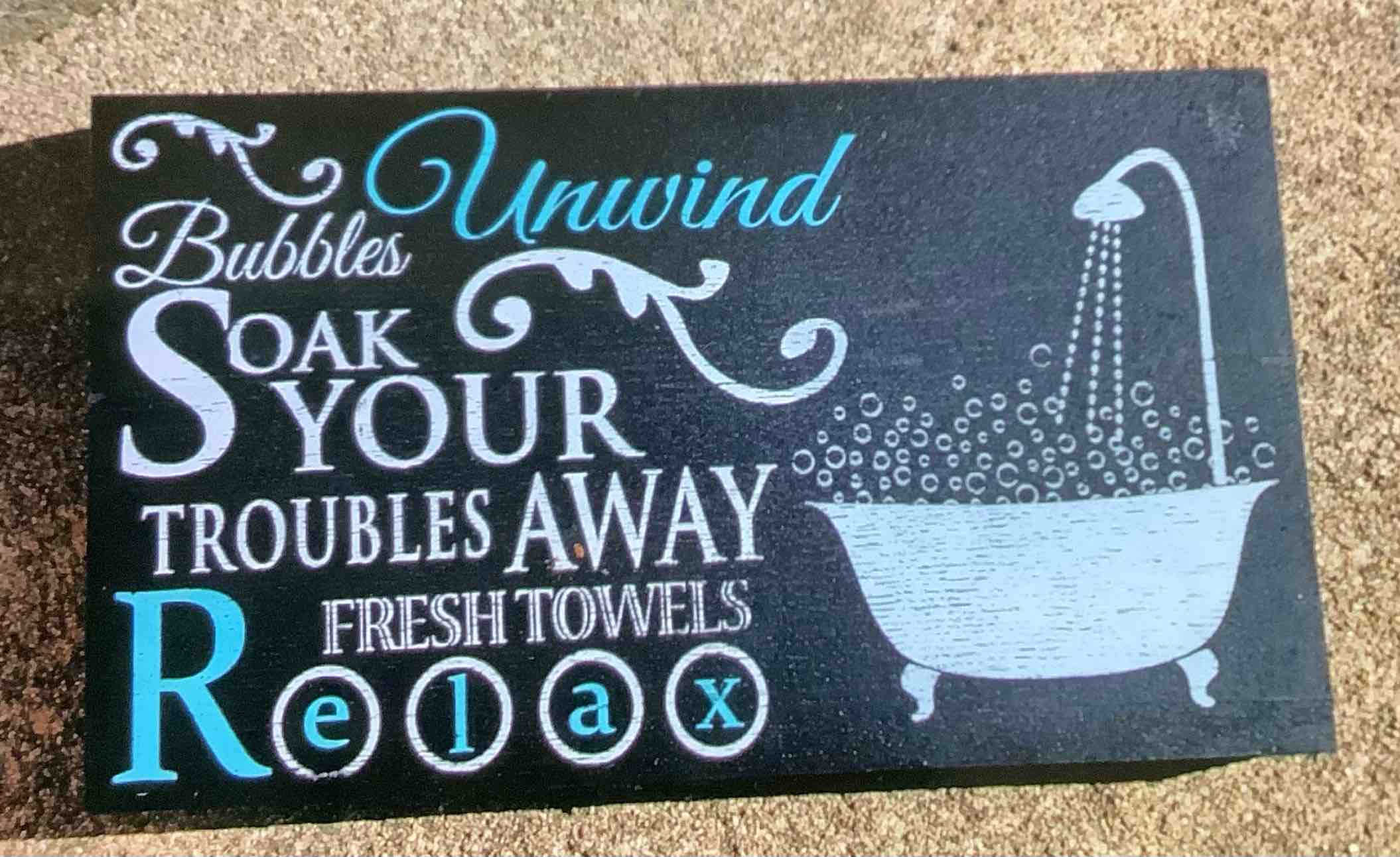 Midwood Brands Bathroom Wall Plaque 13.5 “ W x 7.79” H x .9 D