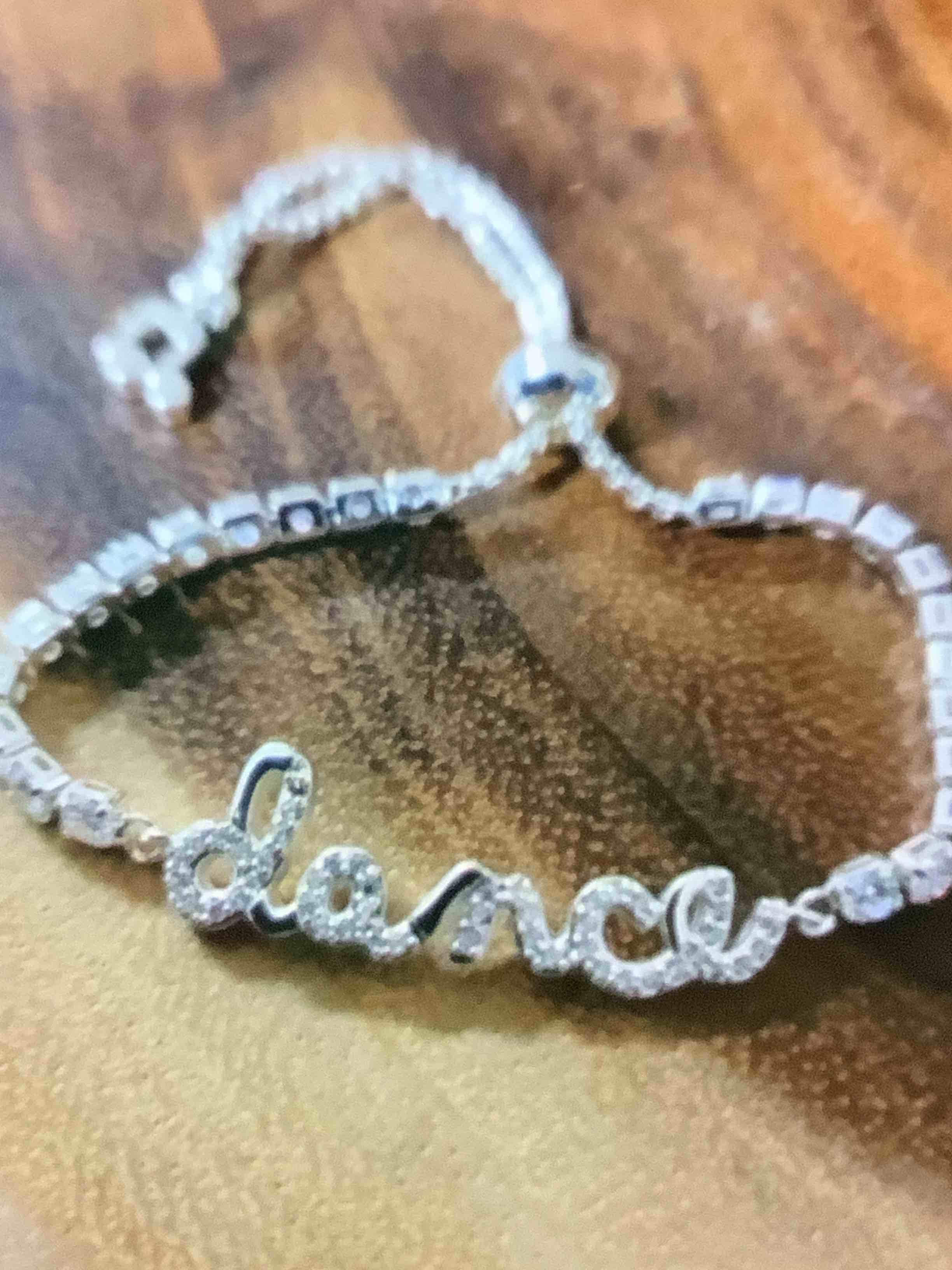 Beautiful  “dance” Youth Cubic Zirconia Bracelet Adjustable Fine Silver Plated With Gift Box