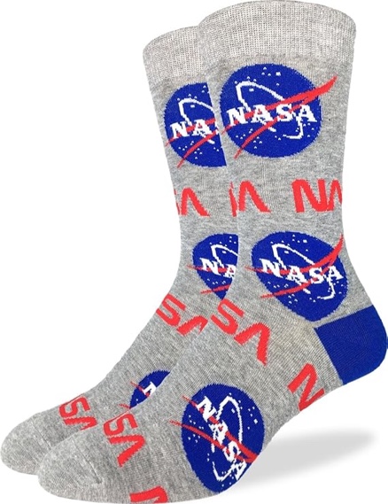 NASA Socks, Adult Shoe 6-12