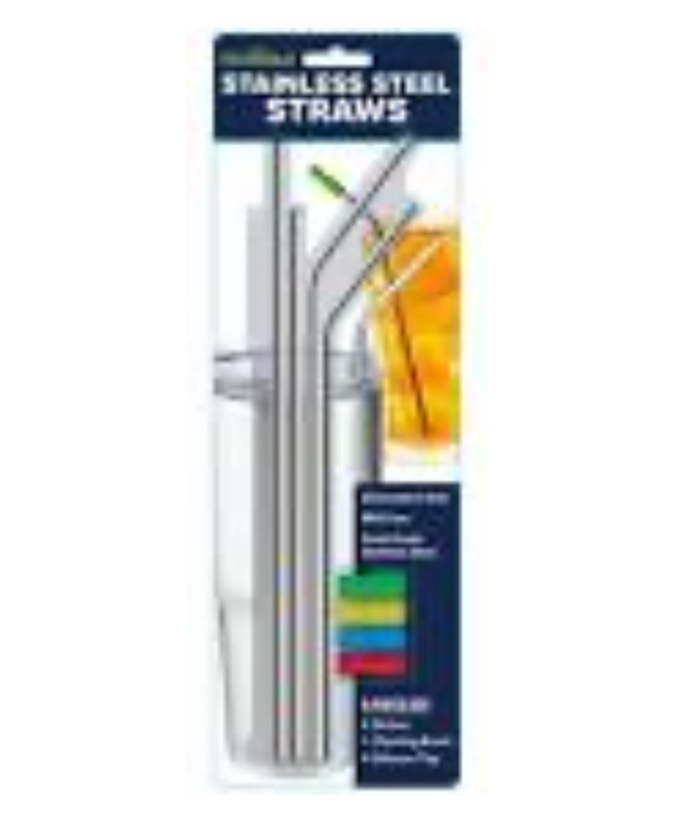 Stainless Straws 9 Piece Set Reusable Dishwasher Safe