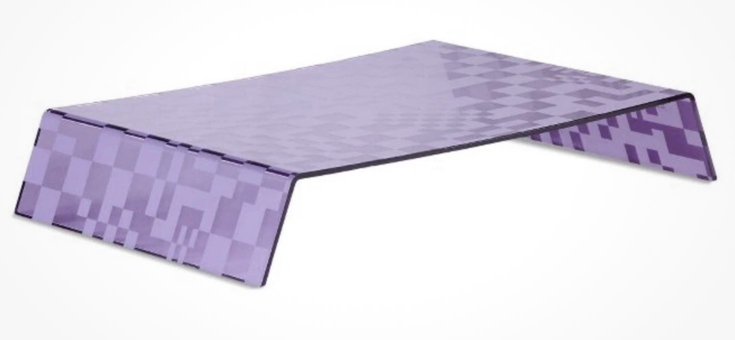 Vivitar Acrylic Laptop Portable Desk Stand - Purple Check - Car/Travel/Bed 