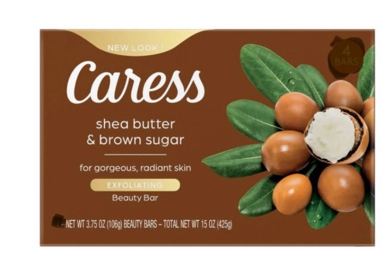 Caress Shea Butter & Brown Sugar Exfoliating Beauty Bar Soap 2 pack 3.75oz