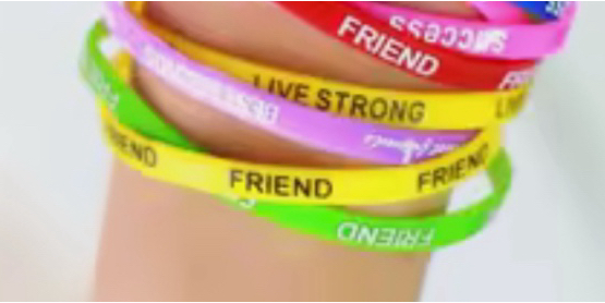 Great American Rubber Wristbands BFF Best Friends - Set of 3 