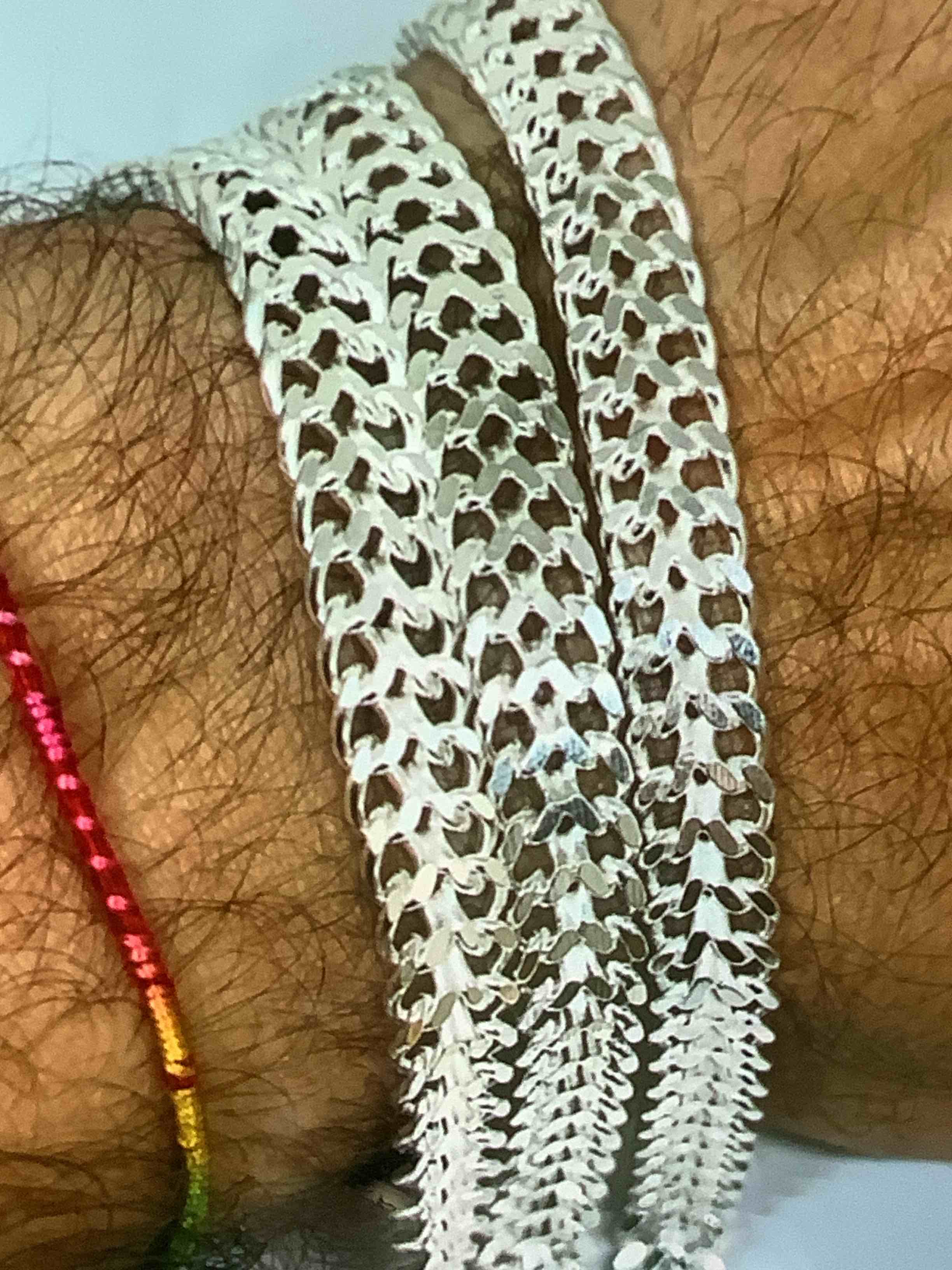 Silver Italian Solid Diamond-Cut Cuban Link Curb Chain Bracelet