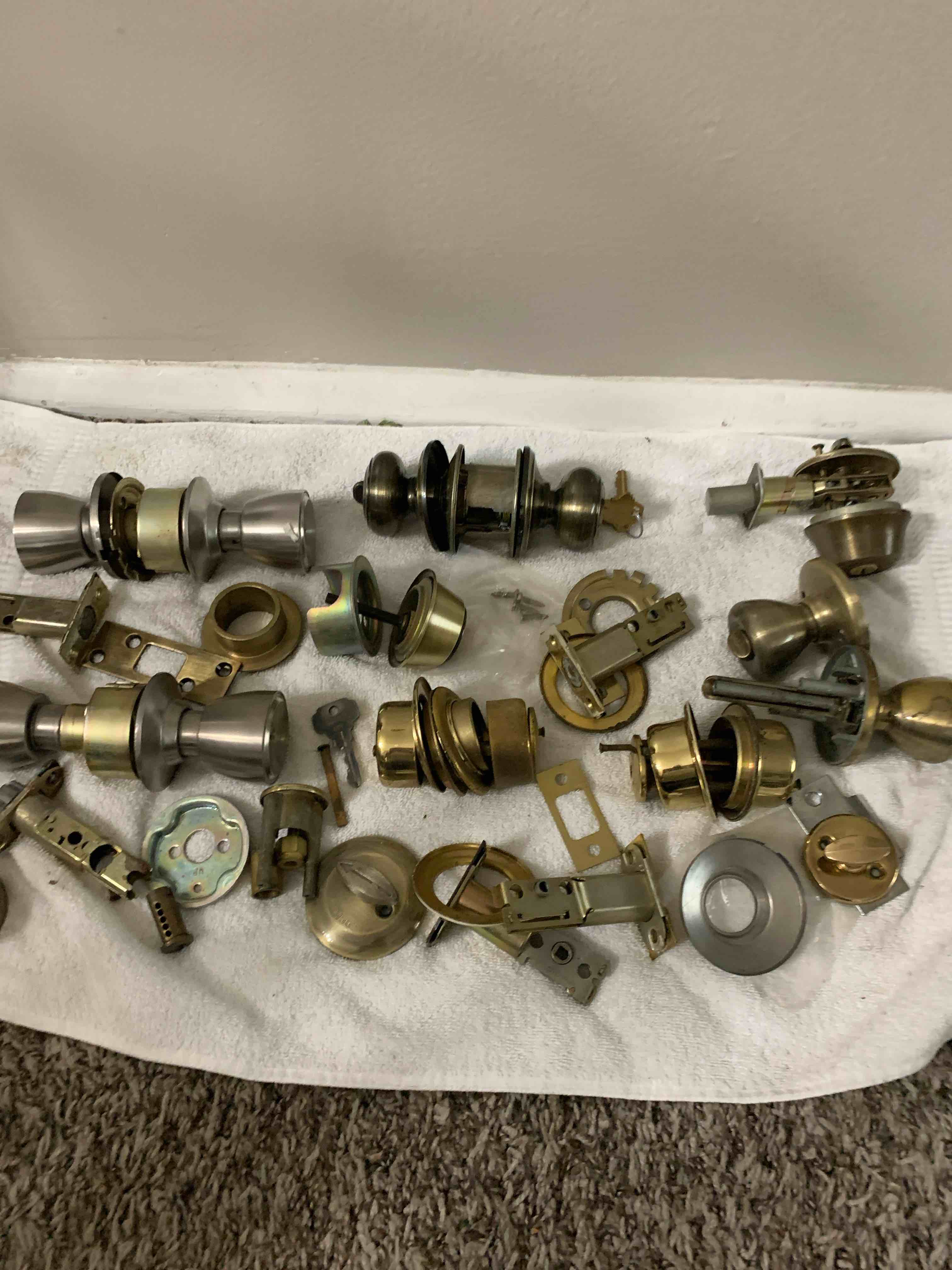 Box of Door Locks and Parts