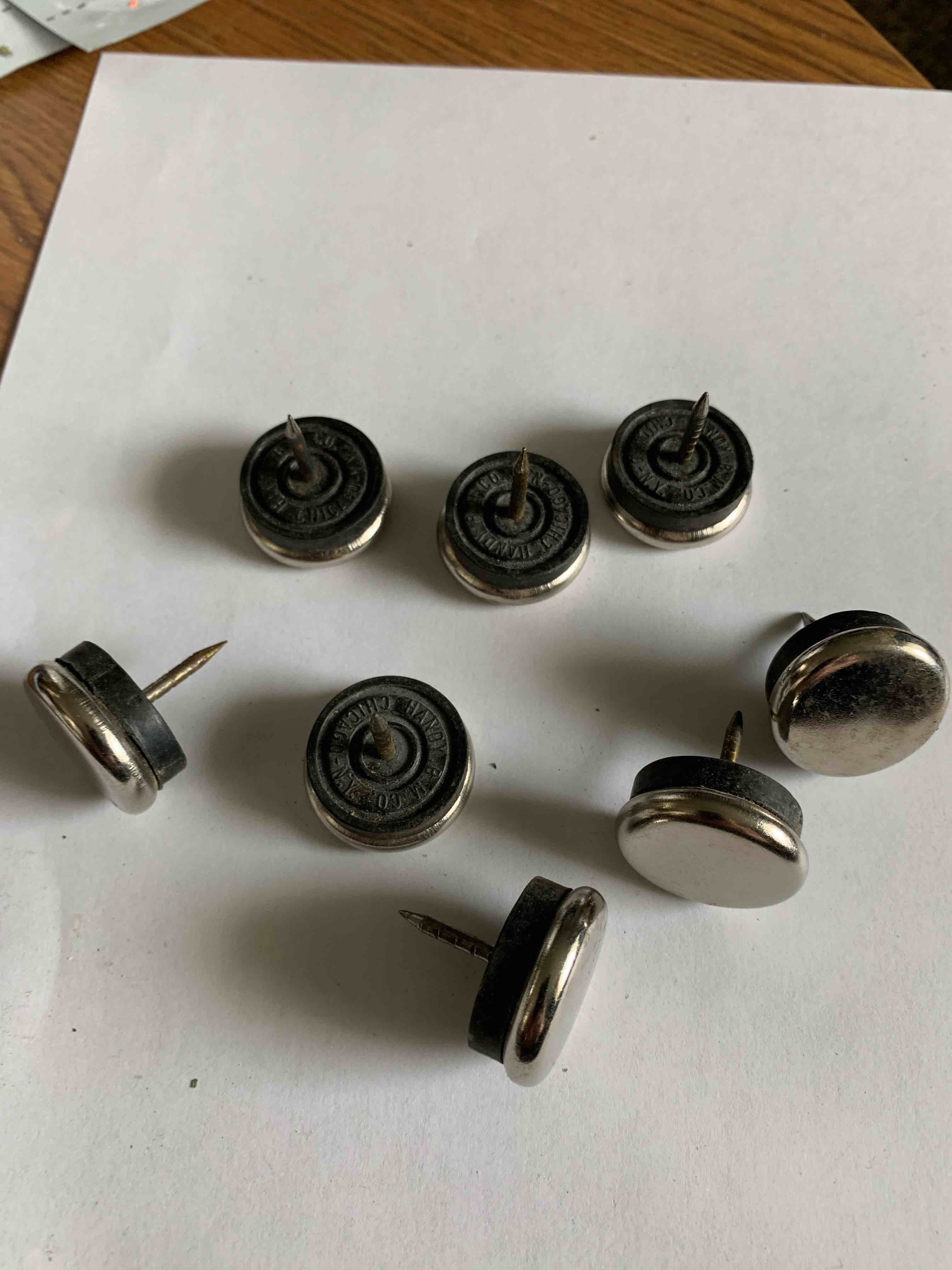 8– Metal Chair Foot Protectors