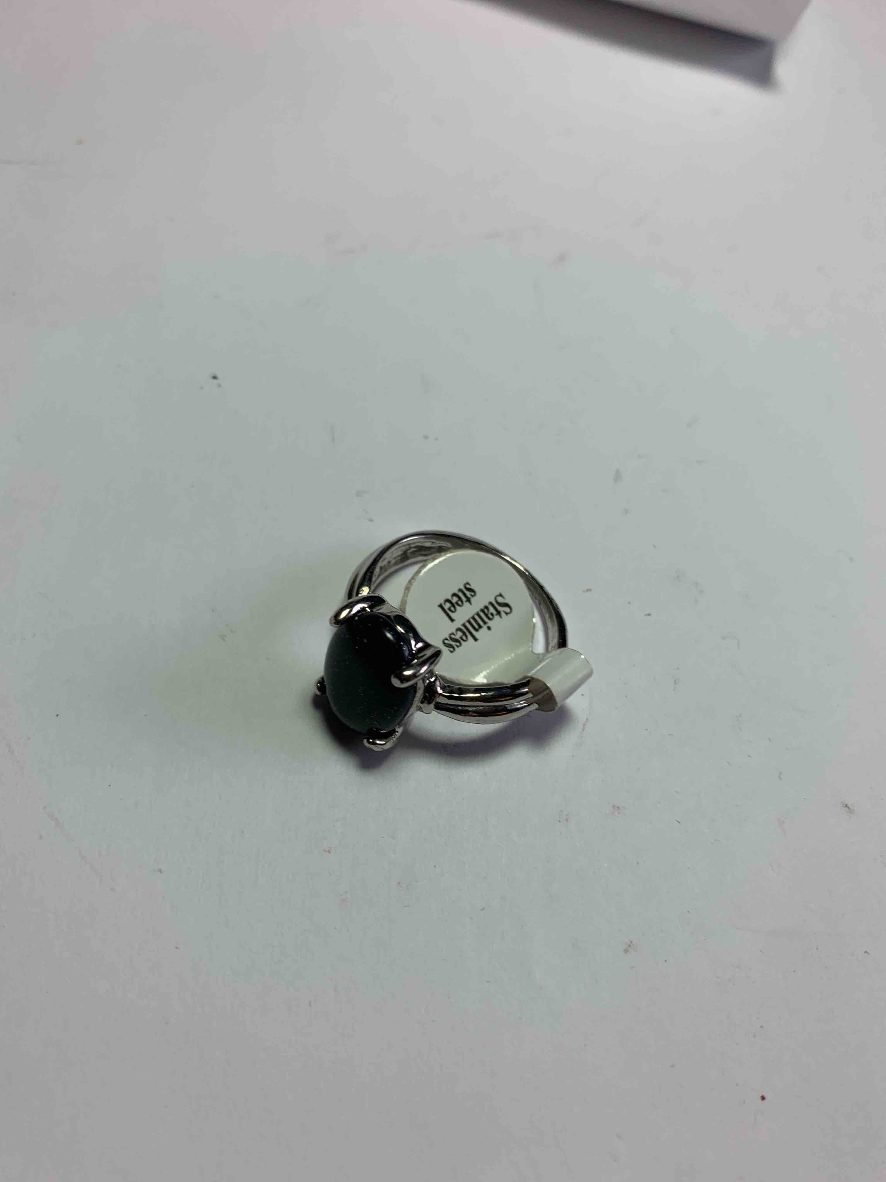 Ring with Black Stone, Size 9