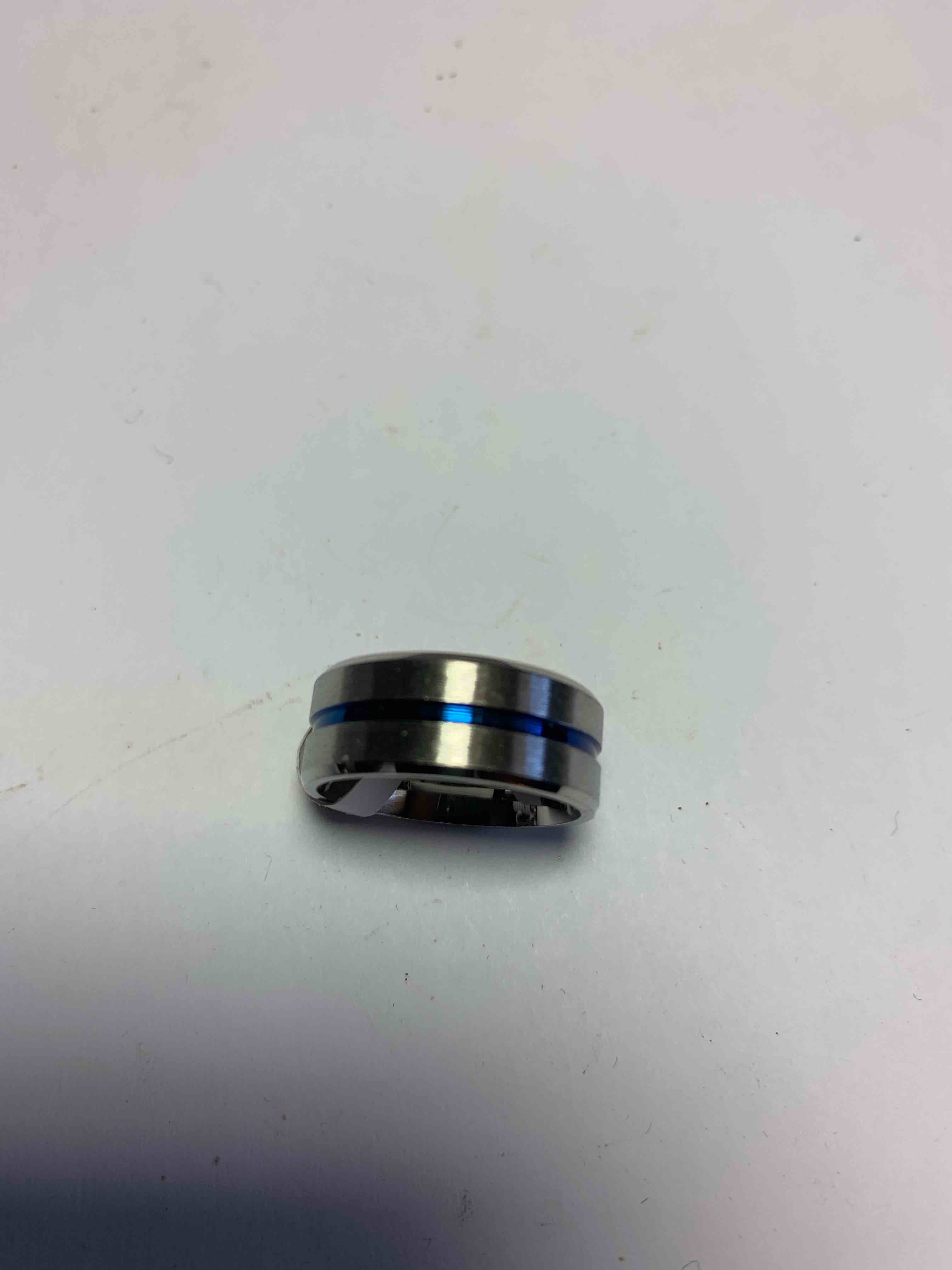 Silver with Blue Ring, Size 7