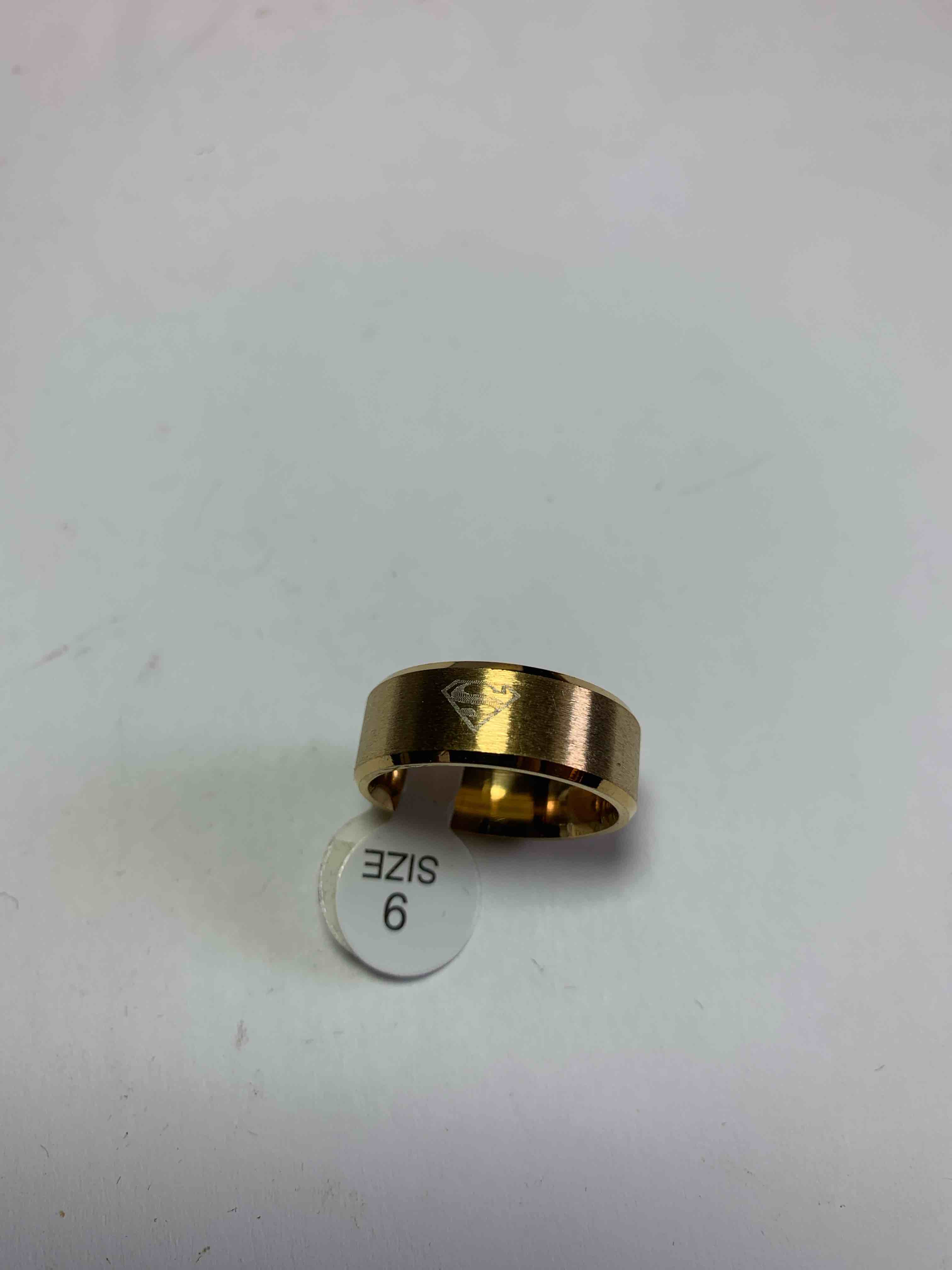 Gold Tone Superman Ring, Size 9