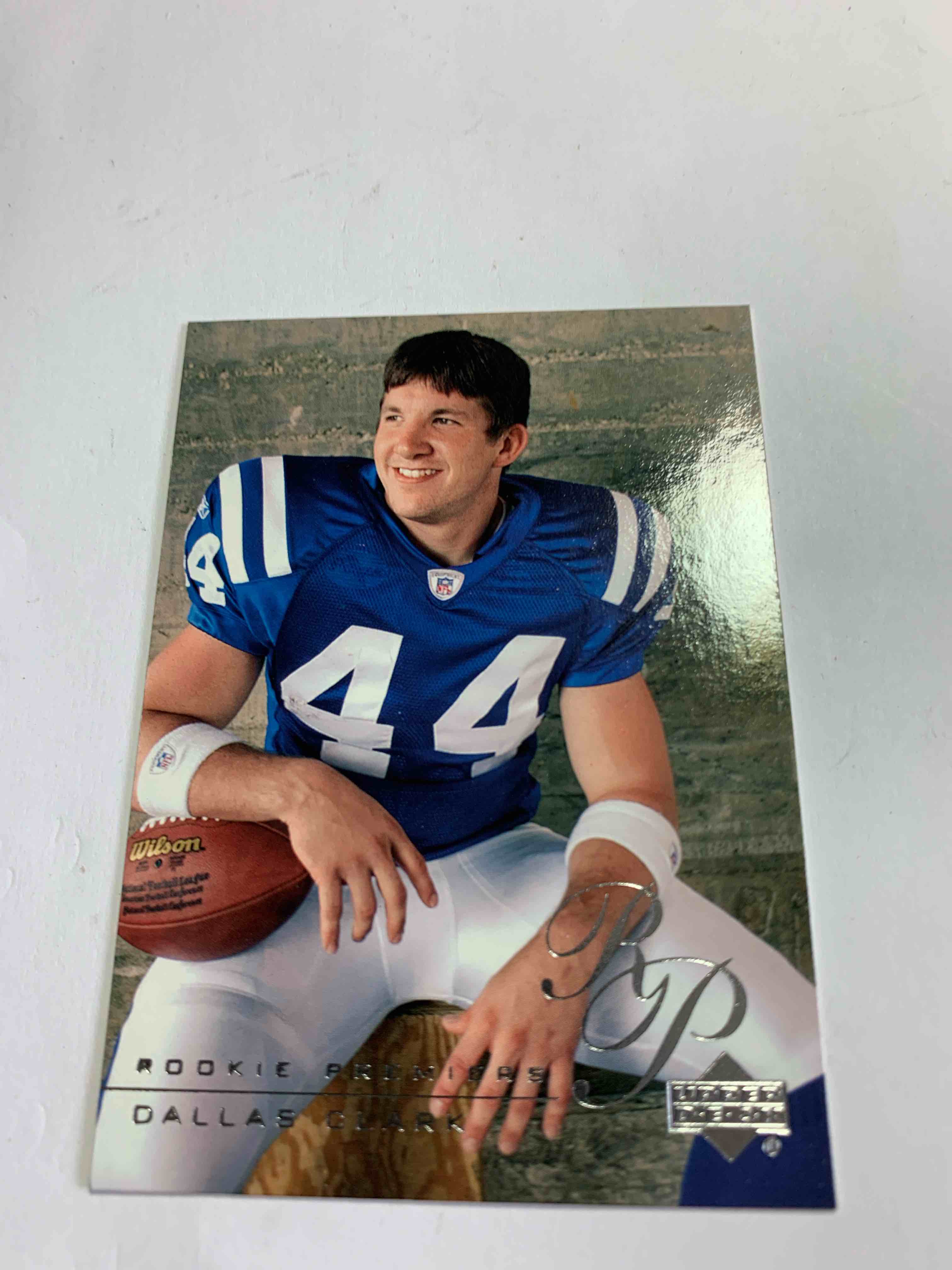 2003 Upper Deck, Rookie Premieres # 9, Dallas Clark Rookie Card 