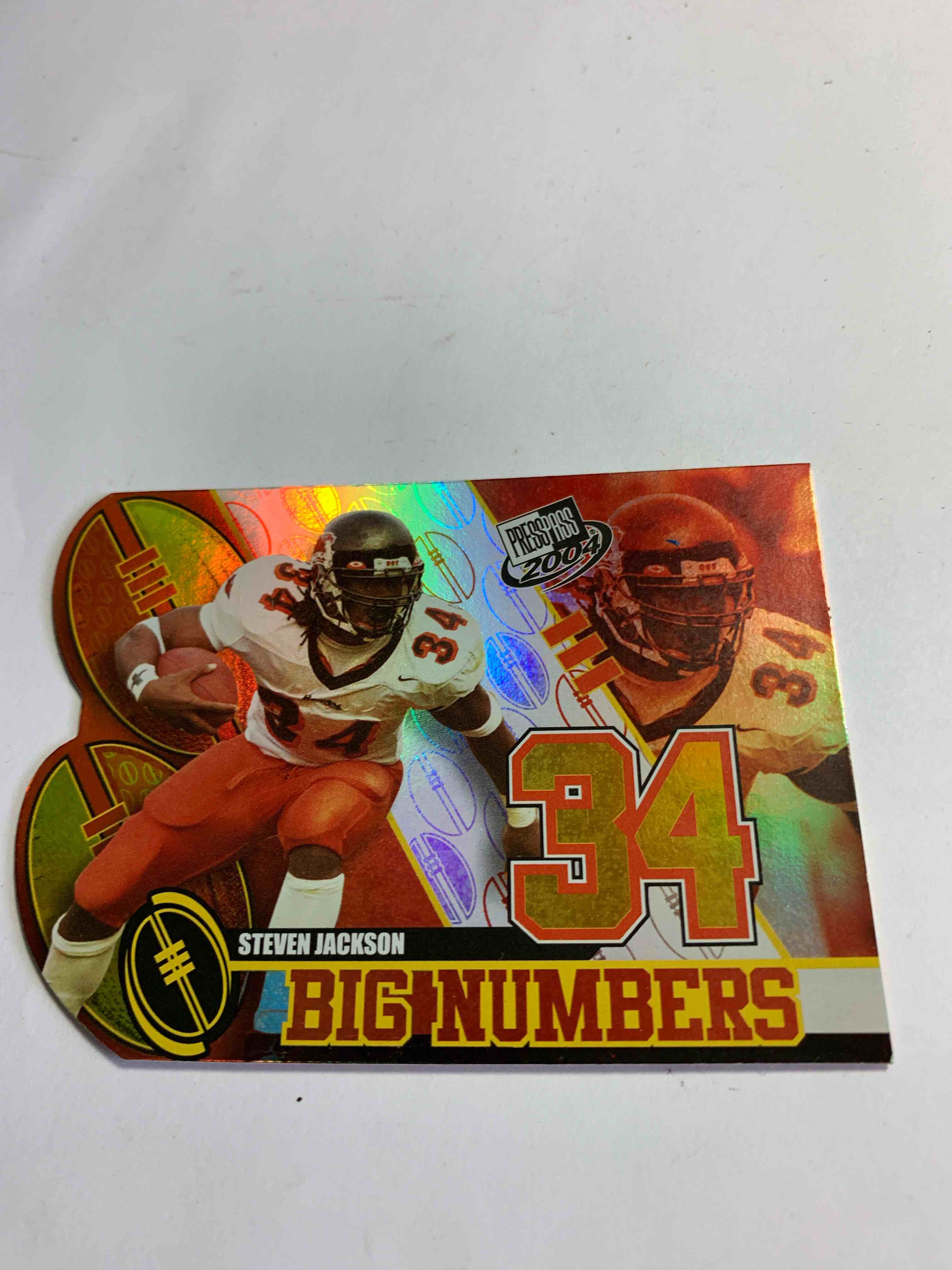 2004 Press Pass, Big Numbers # 9, Steven Jackson Rookie Card 