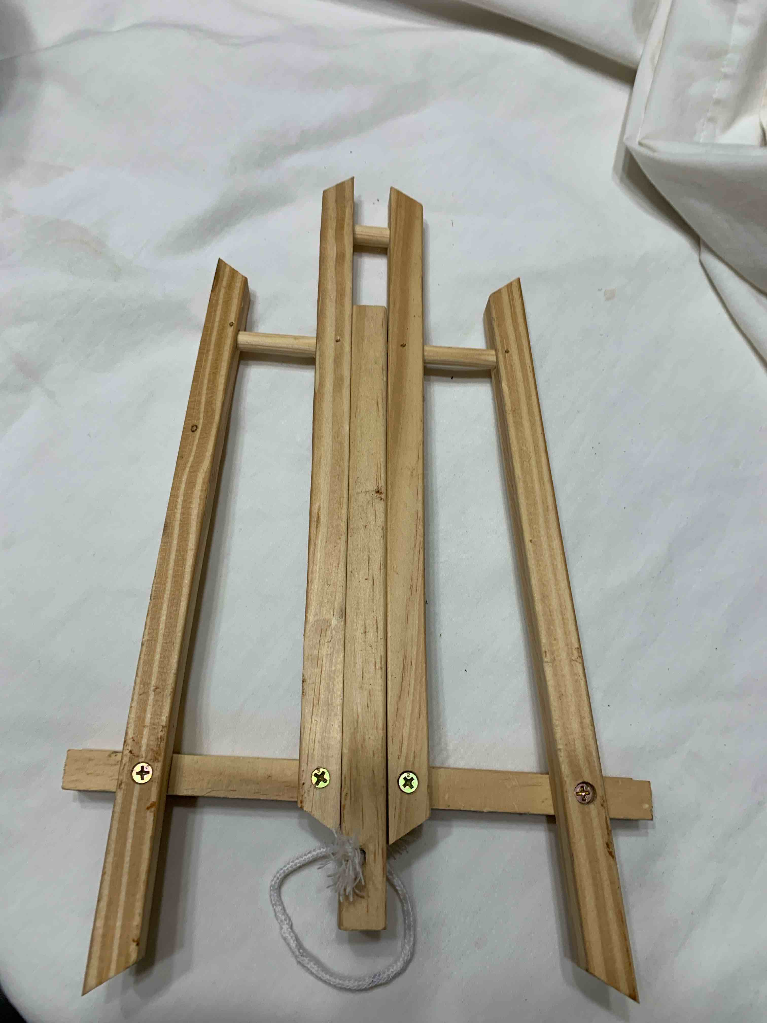 small wooden tabletop easel 