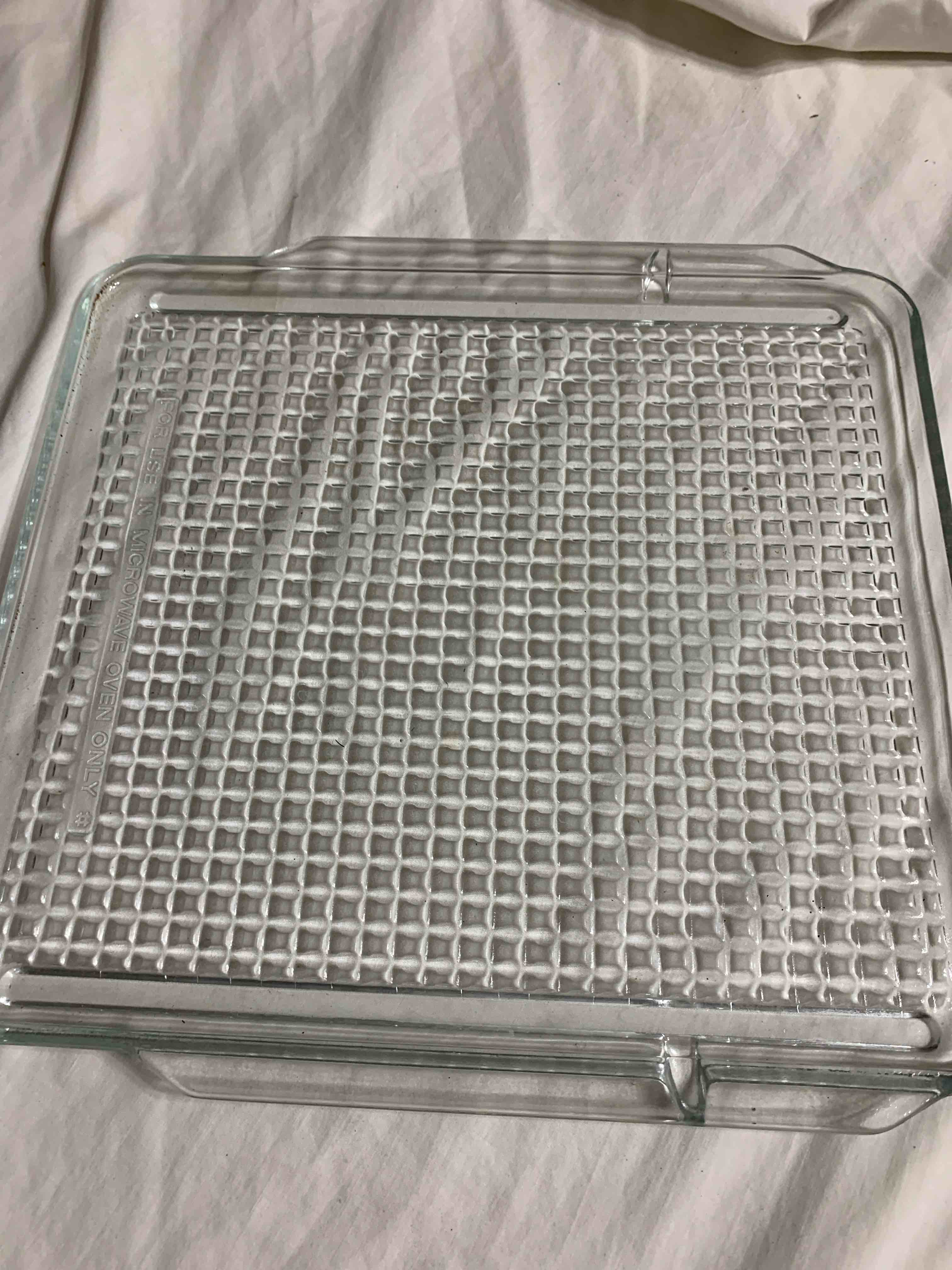 Glass Microwave Tray, 12” X 13”